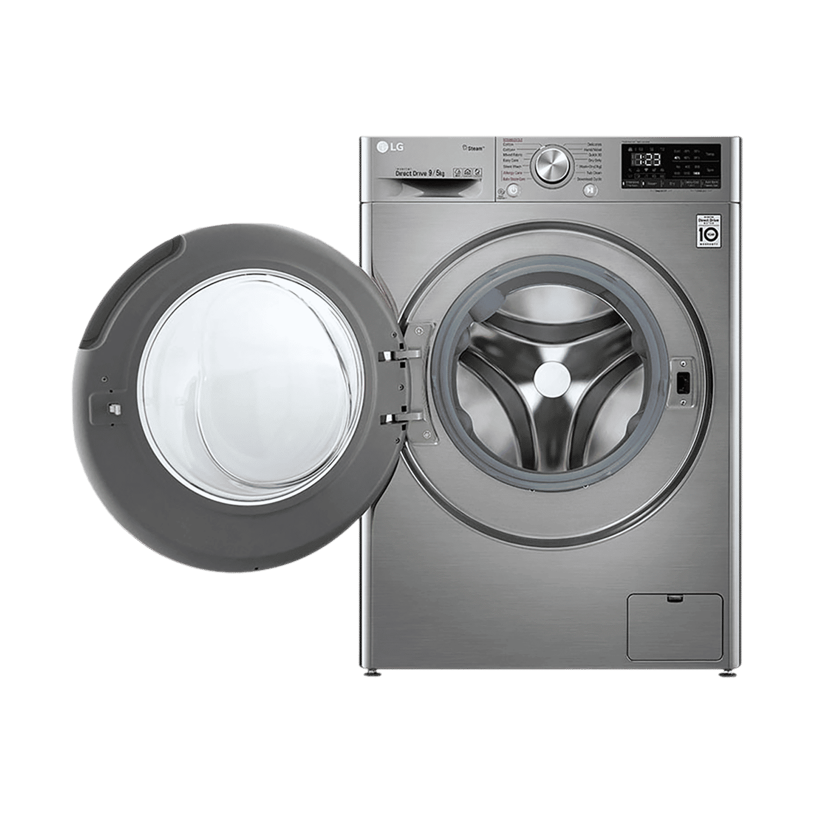 LG 9/5 kg 5 Star Inverter Fully Automatic Front Load Washer Dryer (FHD0905SWS.ASSQEIL, Steam Wash Technology, Silver)_7