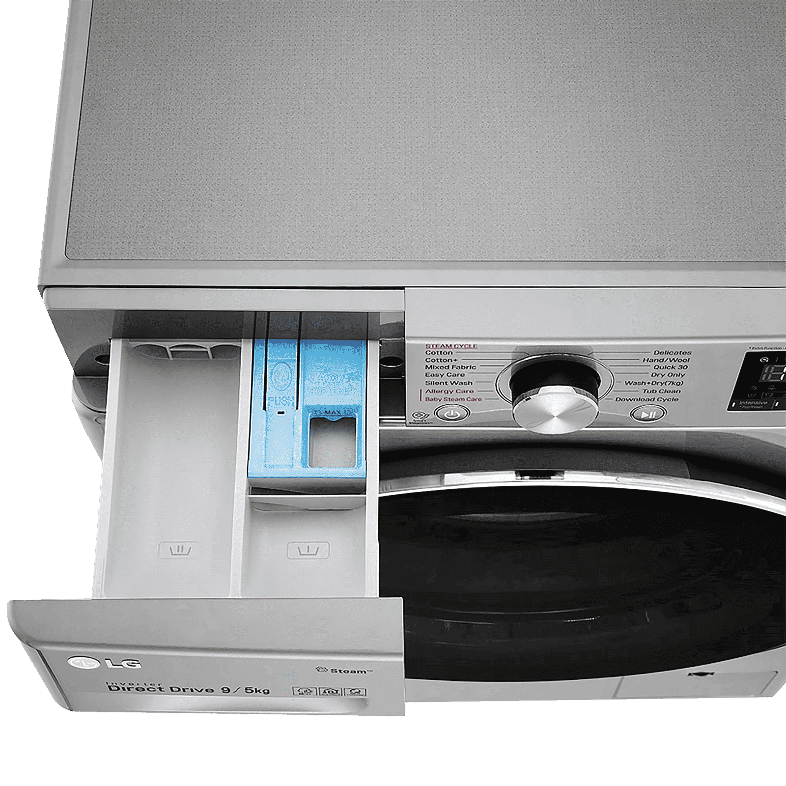 LG 9/5 kg 5 Star Inverter Fully Automatic Front Load Washer Dryer (FHD0905SWS.ASSQEIL, Steam Wash Technology, Silver)_9