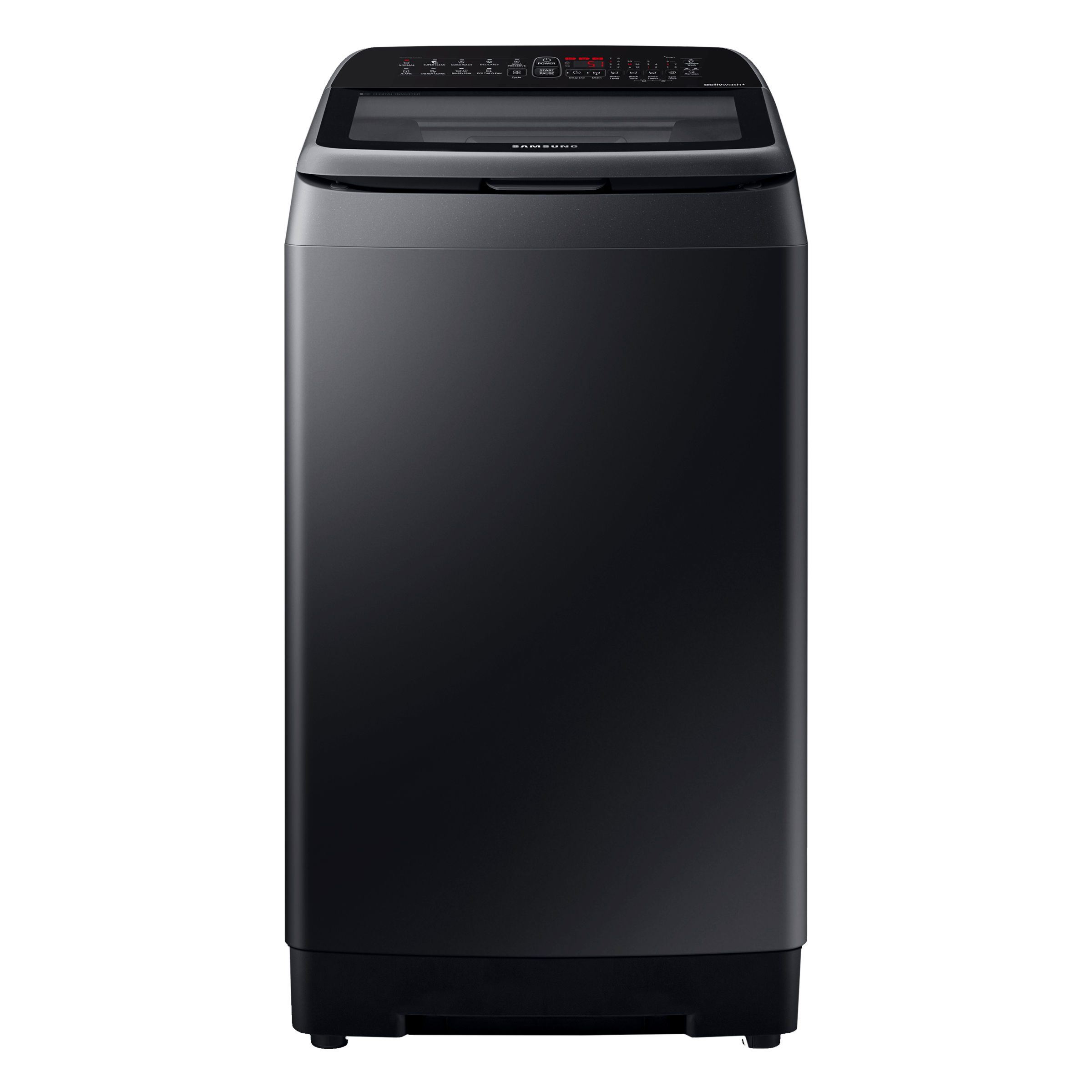 SAMSUNG 8 kg 5 Star Inverter Fully Automatic Top Load Washing Machine (WA80N4770VV/TL, Diamond Drum, Black Caviar)_1