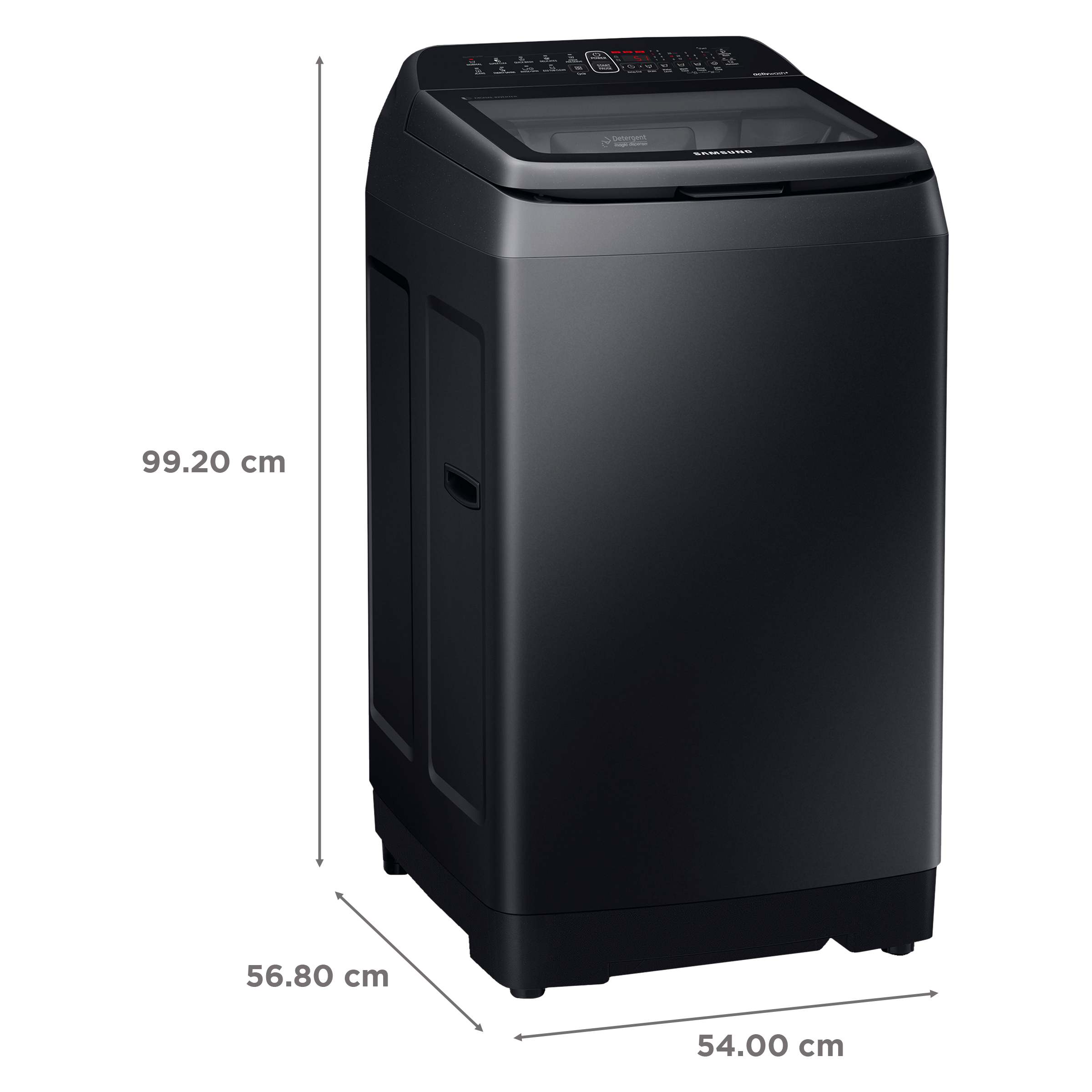 SAMSUNG 8 kg 5 Star Inverter Fully Automatic Top Load Washing Machine (WA80N4770VV/TL, Diamond Drum, Black Caviar)_3