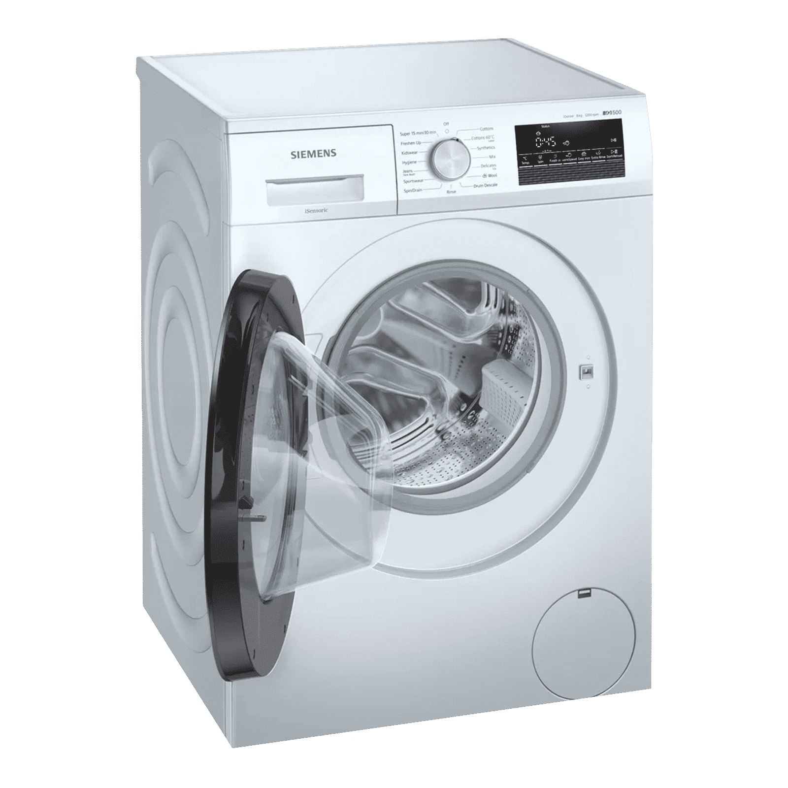 SIEMENS 8 kg 5 Star Fully Automatic Front Load Washing Machine (iQ500, WM12J26WIN, Wave Drum, White)_6