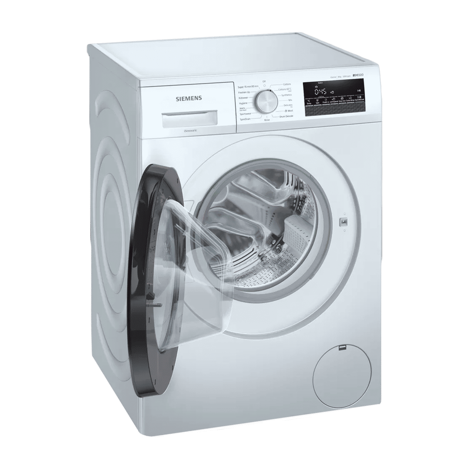 SIEMENS 8 kg 5 Star Fully Automatic Front Load Washing Machine (iQ500, WM12J26WIN, Wave Drum, White)_4
