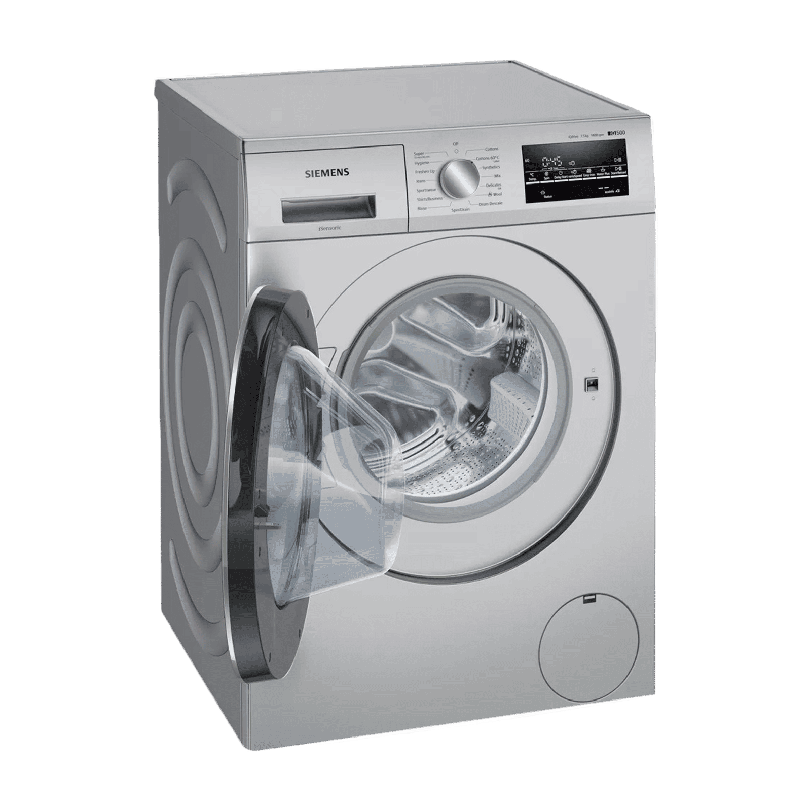 SIEMENS 7.5 kg 5 Star Fully Automatic Front Load Washing Machine (iQ500, WM14J46IIN, Wave Drum, Silver) SIEMENS 7.5 kg 5 Star Fully Automatic Front Load Washing Machine (iQ500, WM14J46IIN, Wave Drum, Silver)_5