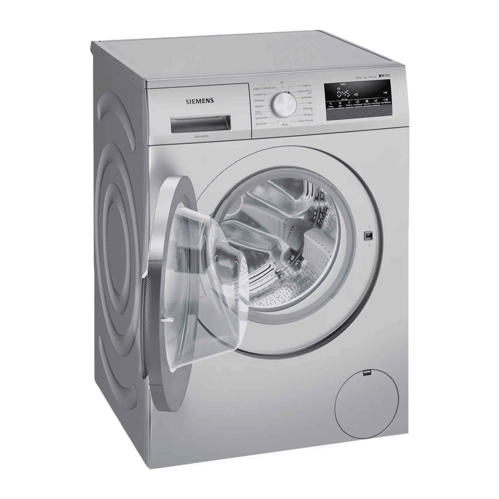 SIEMENS 7 kg 5 Star Fully Automatic Front Load Washing Machine (iQ300, WM12J26SIN, Wave Drum, Silver) SIEMENS 7 kg 5 Star Fully Automatic Front Load Washing Machine (iQ300, WM12J26SIN, Wave Drum, Silver)_5