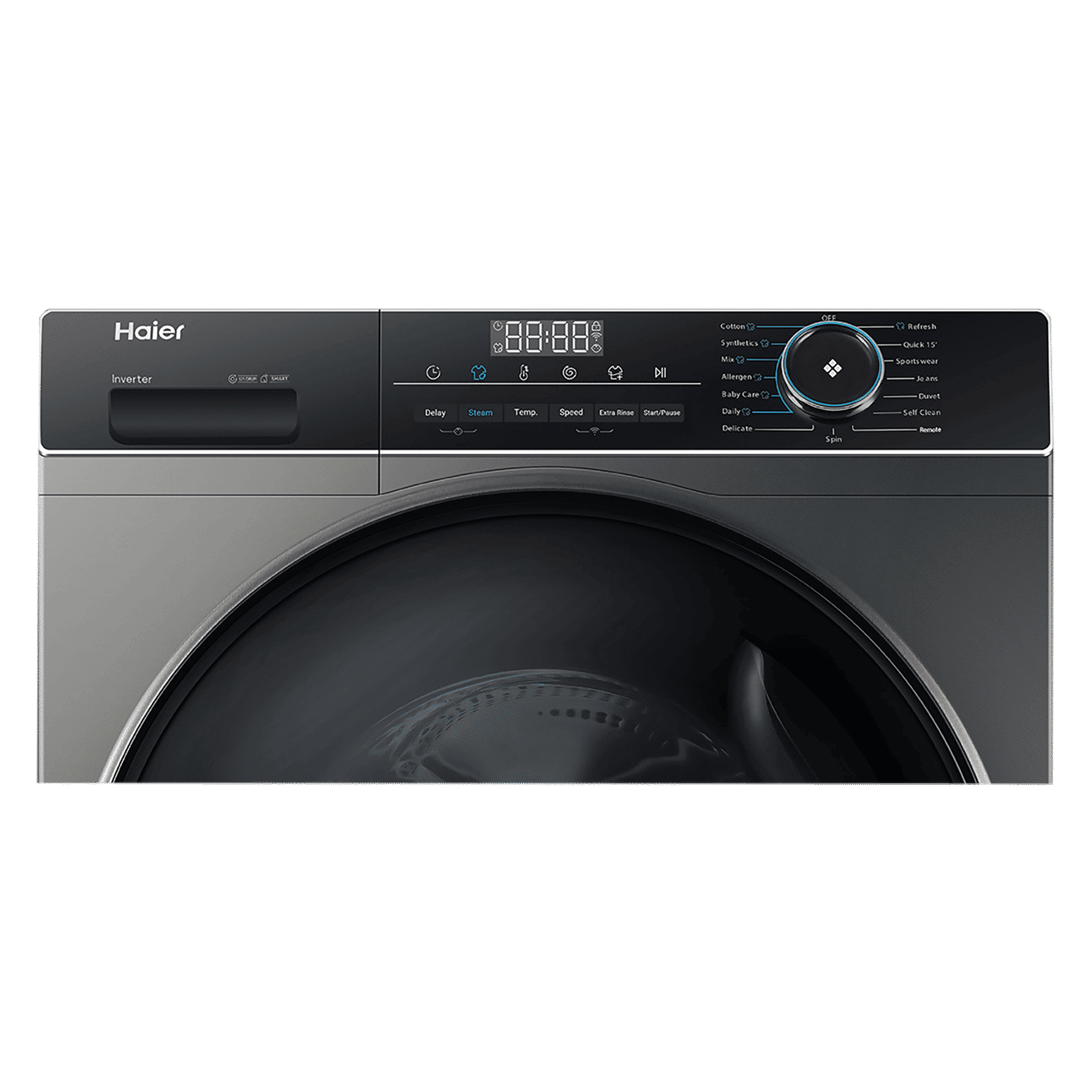 Haier 8 kg 5 Star Inverter Fully Automatic Front Load Washing Machine (HW80-IM12929CS3, Steam Wash Technology, Ore Silver)_3