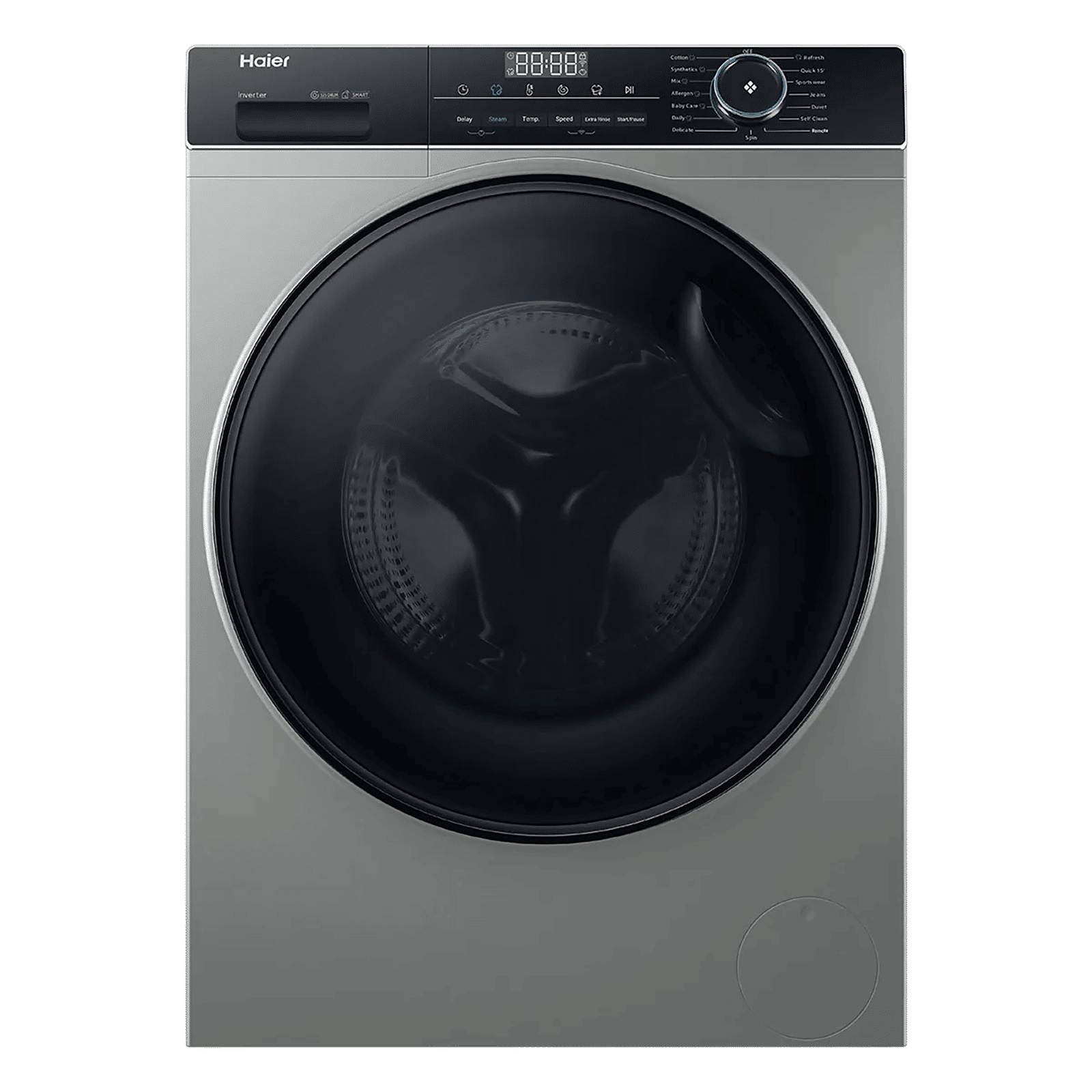 Haier 7 kg 5 Star Inverter Fully Automatic Front Load Washing Machine (HW70-IM12929CS3, Steam Wash Technology, Ore Silver)_1