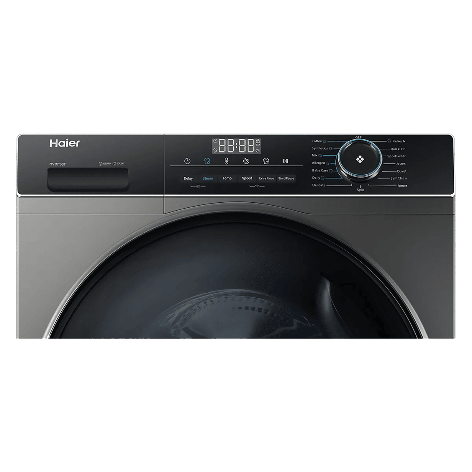 Haier 7 kg 5 Star Inverter Fully Automatic Front Load Washing Machine (HW70-IM12929CS3, Steam Wash Technology, Ore Silver)_3