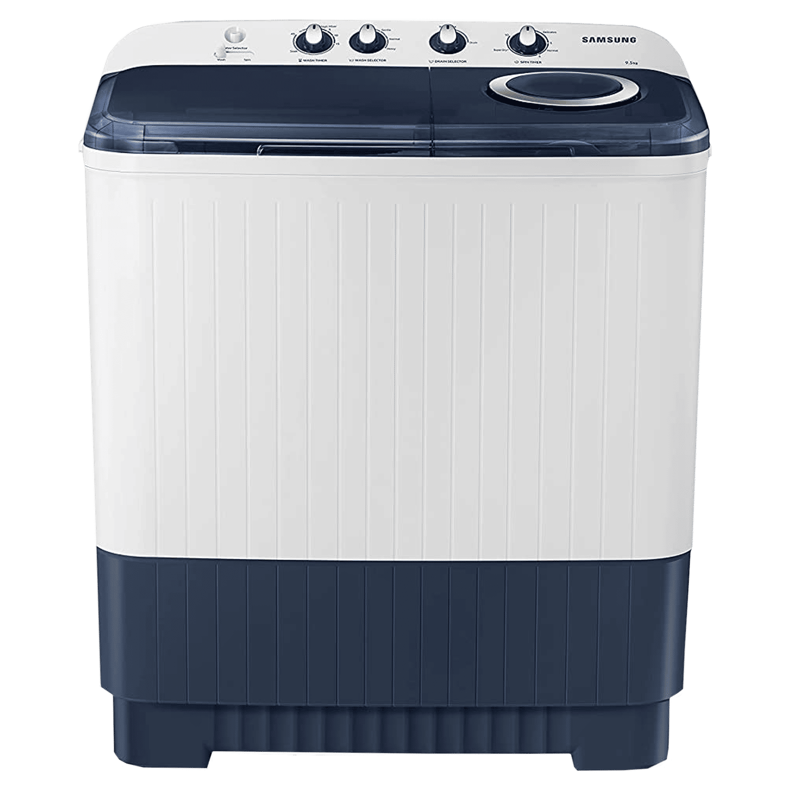 SAMSUNG 9.5 kg 5 Star Semi Automatic Washing Machine with Magic Filter (WT95A4200LL/TL, Light Grey/Royal Blue) SAMSUNG 9.5 kg 5 Star Semi Automatic Washing Machine with Magic Filter (WT95A4200LL/TL, Light Grey/Royal Blue)_1