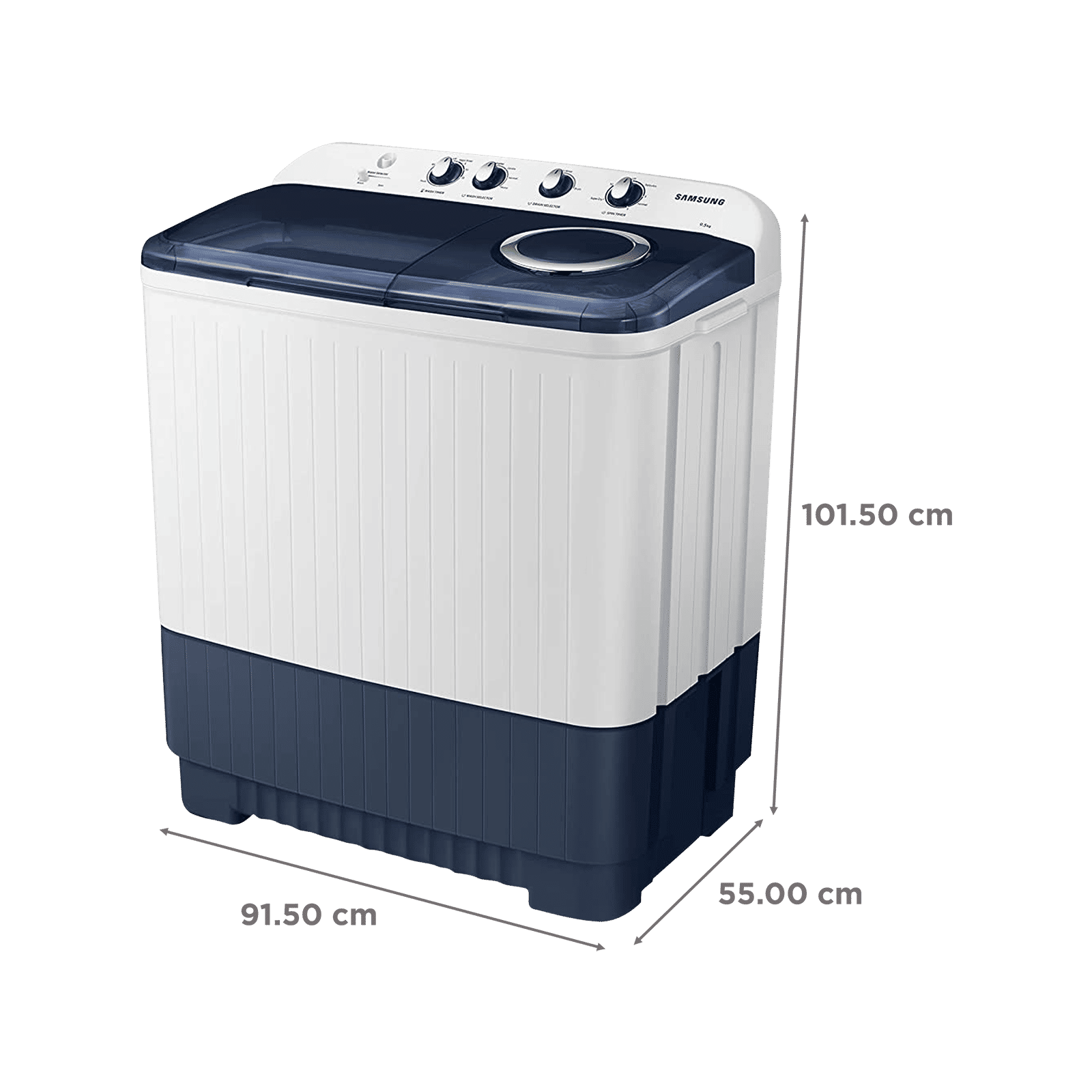 SAMSUNG 9.5 kg 5 Star Semi Automatic Washing Machine with Magic Filter (WT95A4200LL/TL, Light Grey/Royal Blue) SAMSUNG 9.5 kg 5 Star Semi Automatic Washing Machine with Magic Filter (WT95A4200LL/TL, Light Grey/Royal Blue)_3