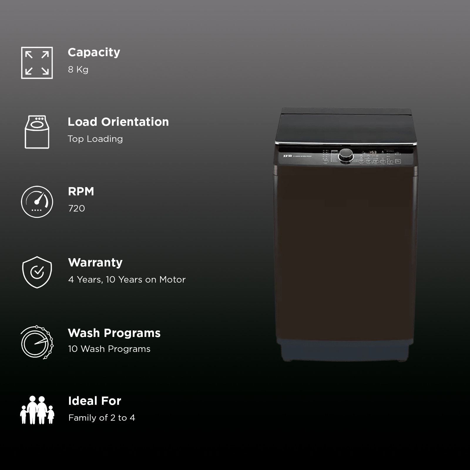 IFB 8 kg 5 Star Fully Automatic Top Load Washing Machine (Aqua, TL-SBRH, Built-in Heater, PCM Brown)_3