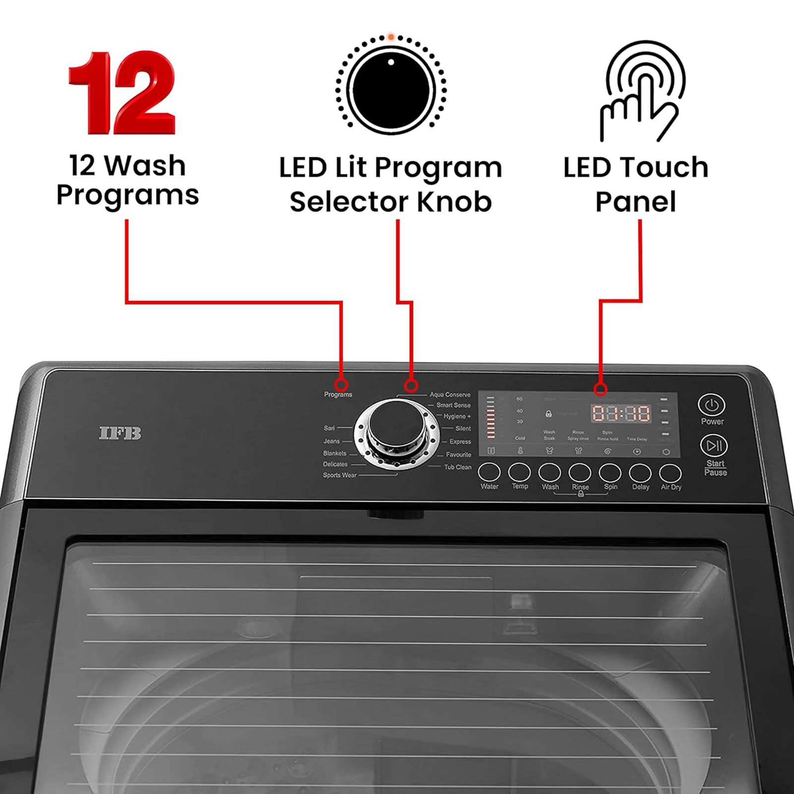 IFB 10.5 kg 5 Star Fully Automatic Top Load Washing Machine (Aqua, TL-SDIN, In-built Heater, PCM - Inox) IFB 10.5 kg 5 Star Fully Automatic Top Load Washing Machine (Aqua, TL-SDIN, In-built Heater, PCM - Inox)_15