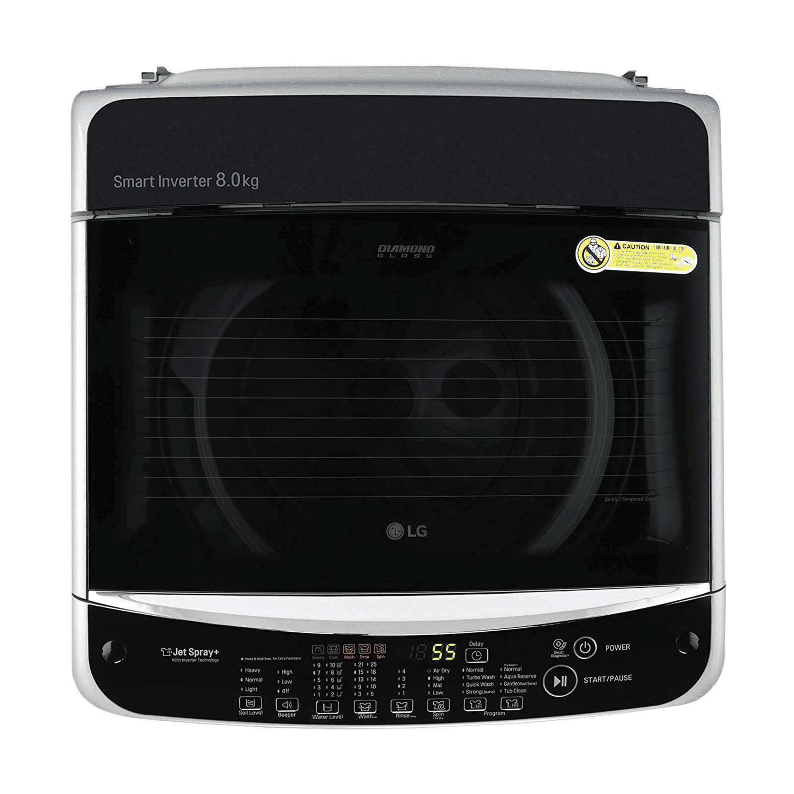 LG 8 kg 5 Star Inverter Fully Automatic Top Load Washing Machine (T80SJSF1Z.ASFQEIL, Smart Inverter Technology, Middle Free Silver)_4