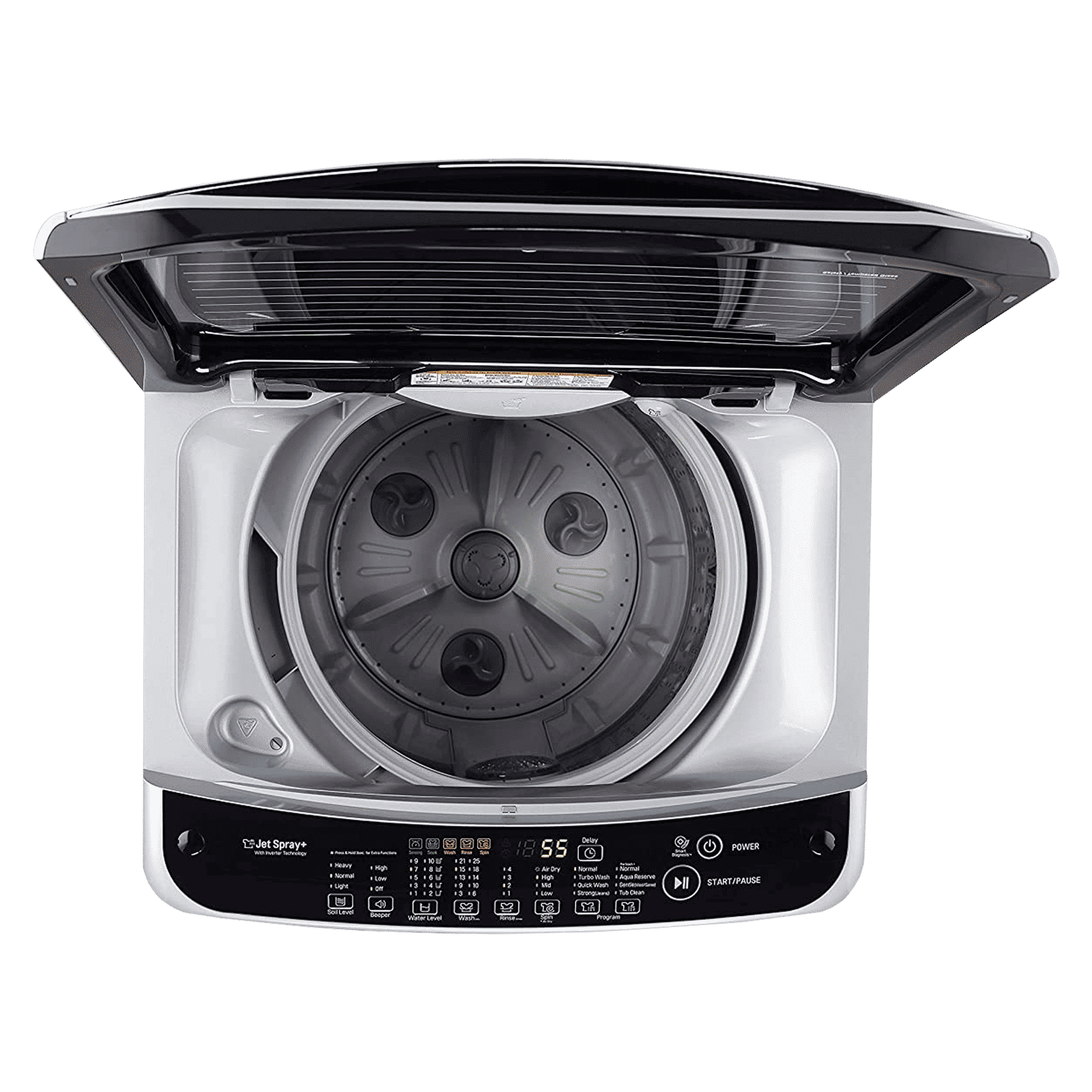 LG 8 kg 5 Star Inverter Fully Automatic Top Load Washing Machine (T80SJSF1Z.ASFQEIL, Smart Inverter Technology, Middle Free Silver)_8