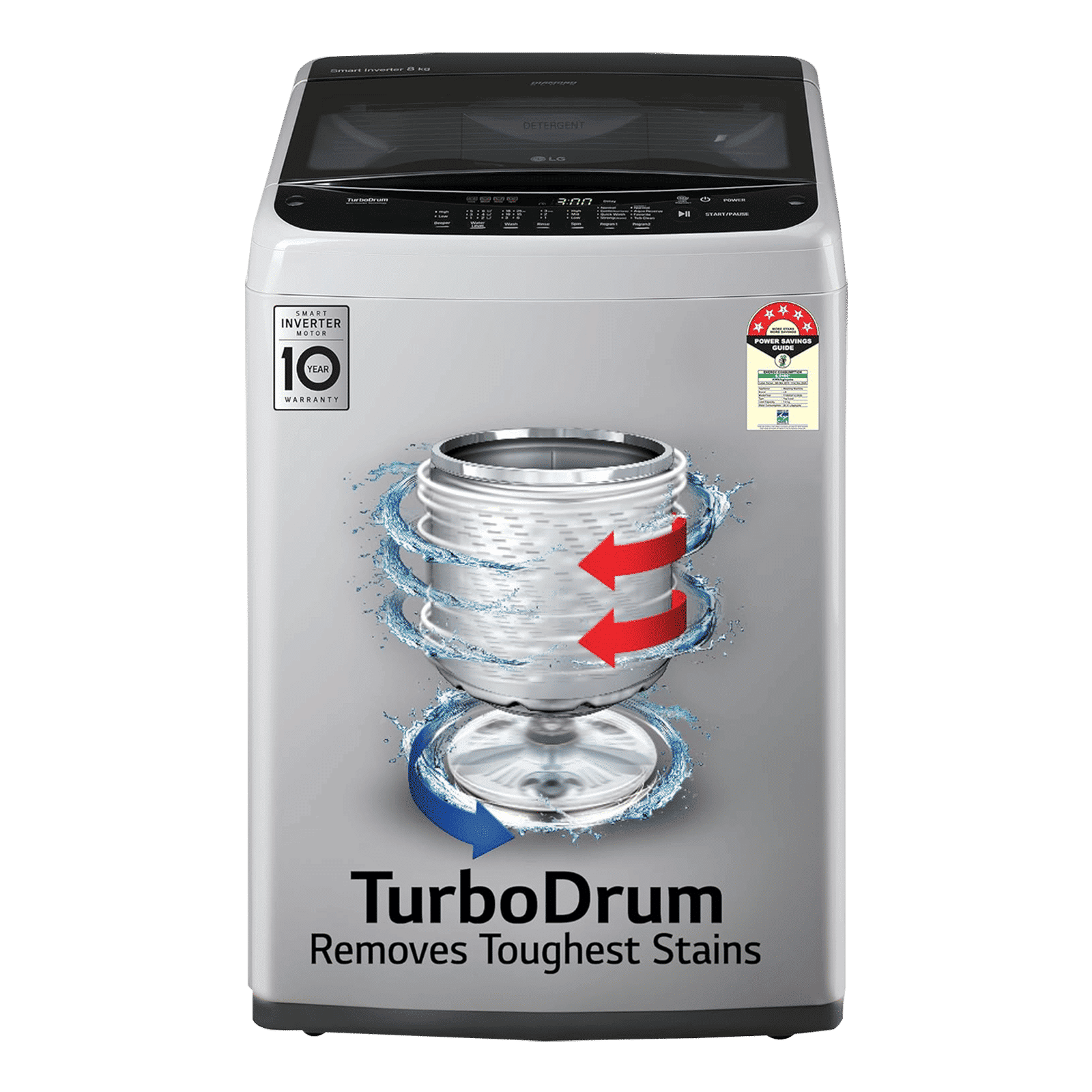 LG 8 kg 5 Star Inverter Fully Automatic Top Load Washing Machine (T80SPSF2Z.ASFQEIL, Waterfall Circulation, Middle Free Silver) LG 8 kg 5 Star Inverter Fully Automatic Top Load Washing Machine (T80SPSF2Z.ASFQEIL, Waterfall Circulation, Middle Free Silver)_1