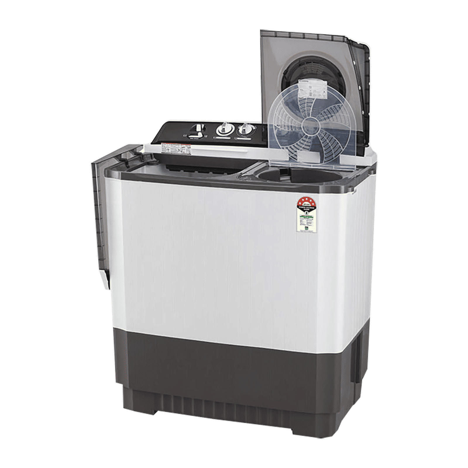 LG 9 kg 5 Star Semi Automatic Washing Machine with Lint Filter (P9041SGAZ.ADGQEIL, Grey)_5