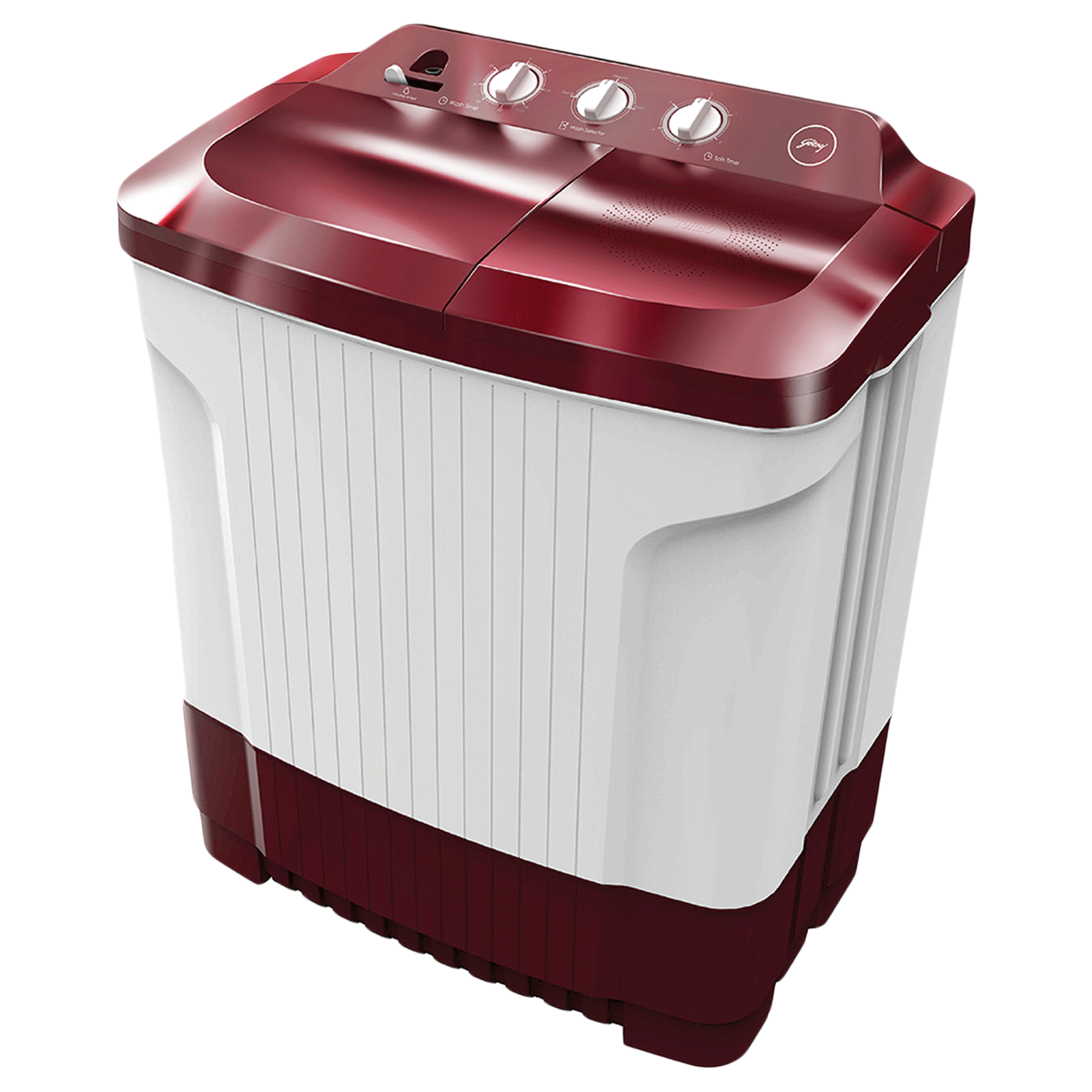 Godrej 8 kg 5 Star Semi Automatic Washing Machine with Spin Shower (Edge Classic, WS EDGE CLS 80 5.0 SN2 M WNRD, Wine Red)_1