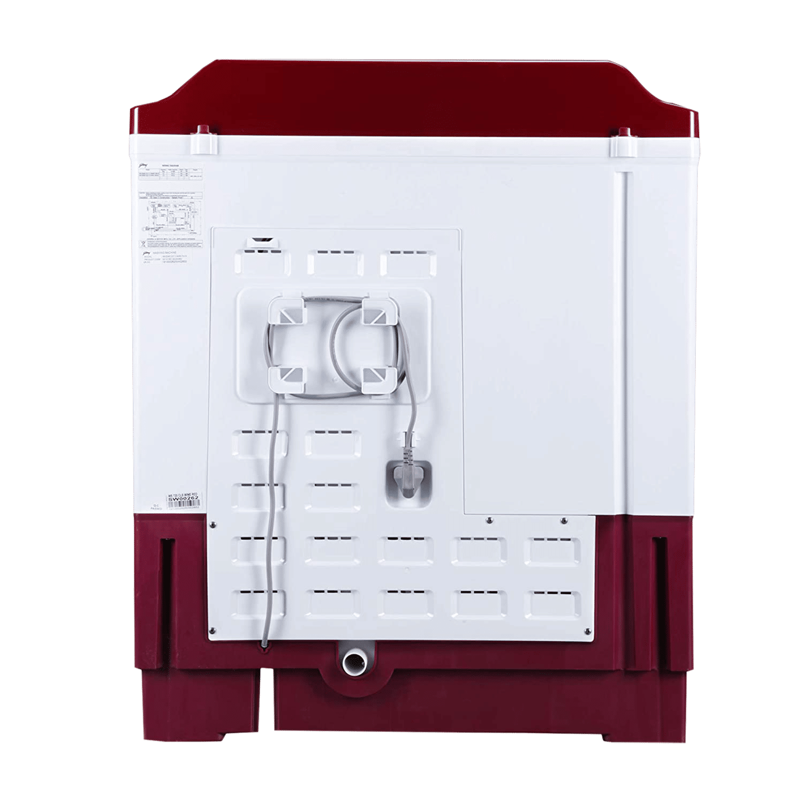 Godrej 8 kg 5 Star Semi Automatic Washing Machine with Spin Shower (Edge Classic, WS EDGE CLS 80 5.0 SN2 M WNRD, Wine Red)_5