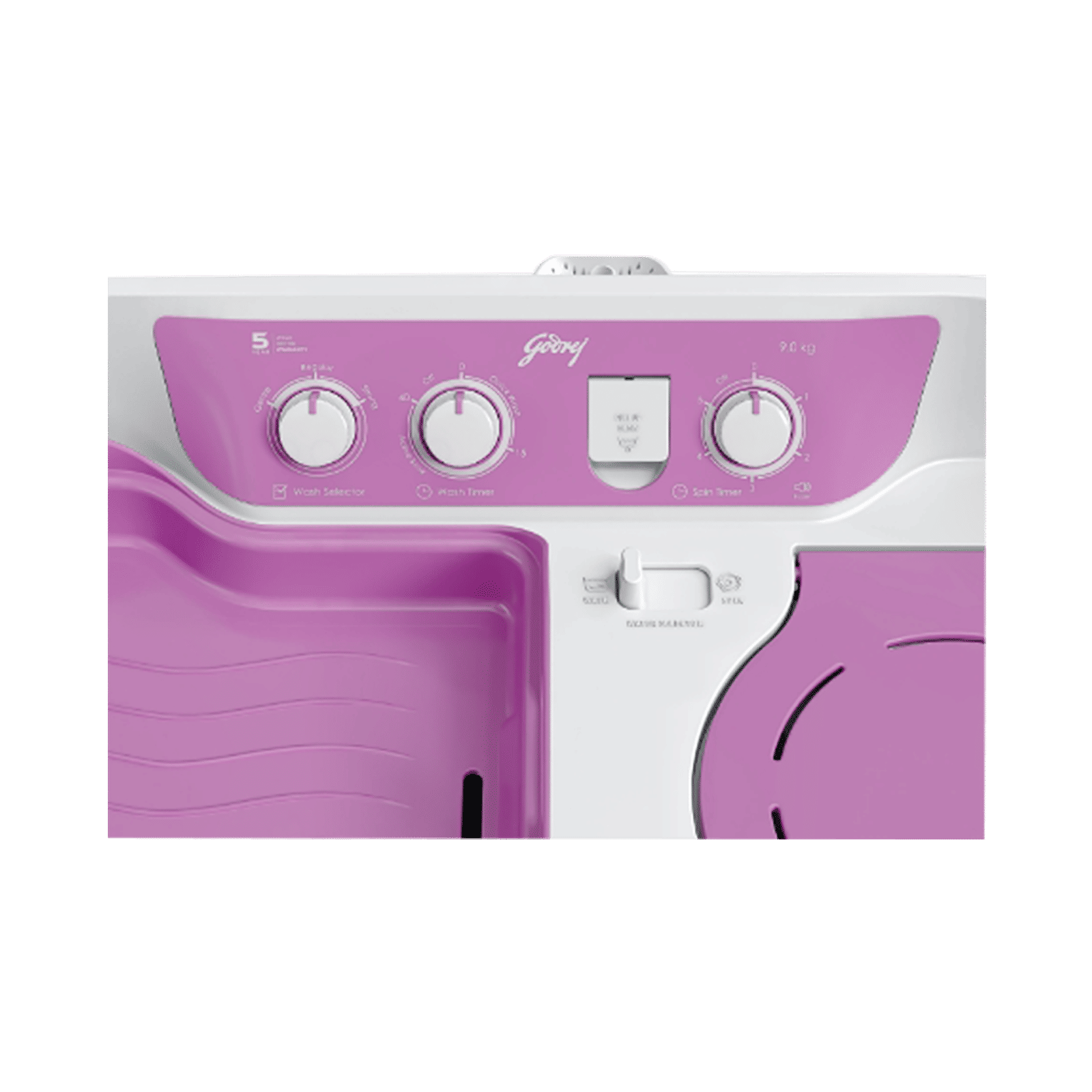 Godrej 9 kg 5 Star Semi Automatic Washing Machine with Spin Shower (Edge Pro, WS EDGEPRO 900 ES, Lavender)_3