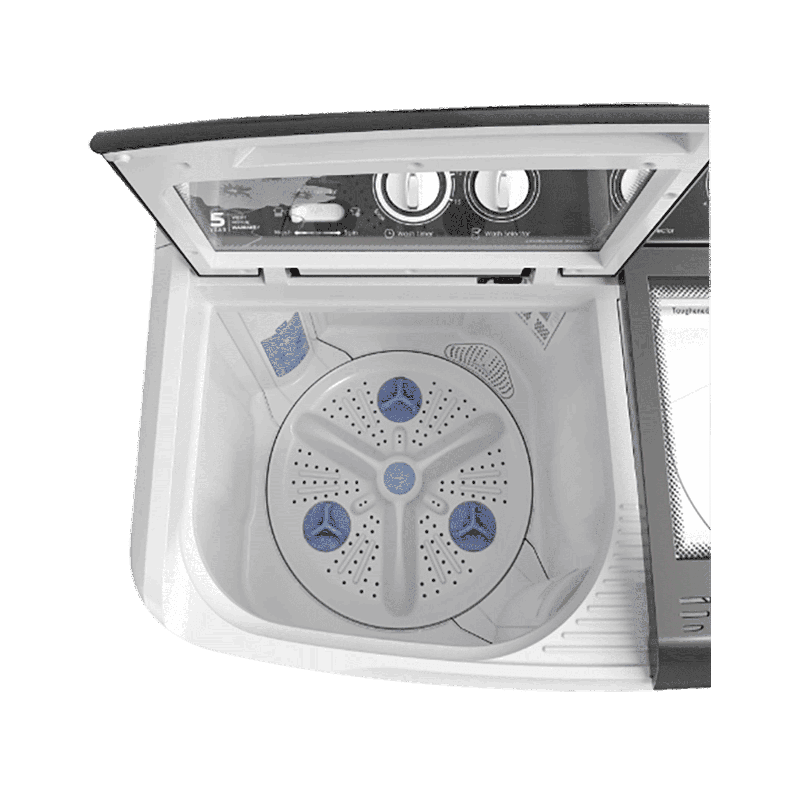 Godrej 7.5 Kg 5 Star Semi Automatic Washing Machine with Electro-Mechanical Controls (Edge, WSEDGE 75 5.0 TB3 M STGR, Storm Grey)_5