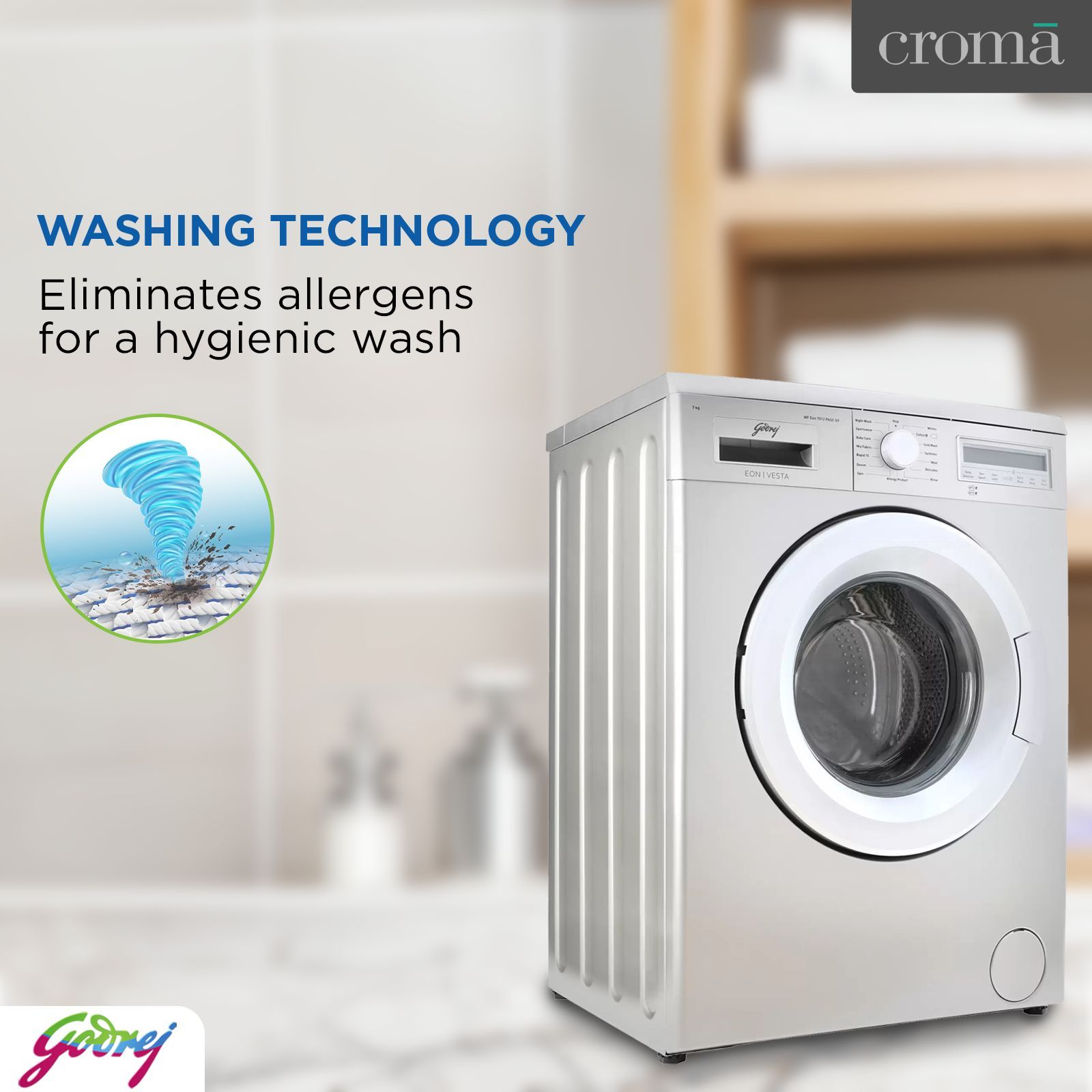 Godrej 7 kg Fully Automatic Front Load Washing Machine (Eon, WF EON 7010 PASC, Overflow Protection System, Silver)_6