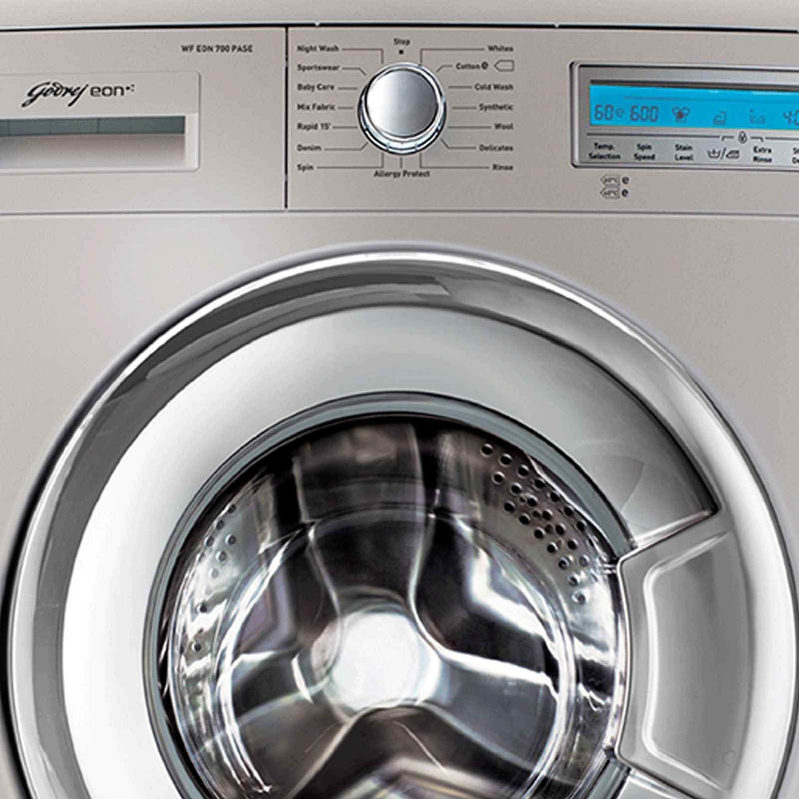 Godrej 7 kg Fully Automatic Front Load Washing Machine (Eon, WF EON 7010 PASC, Overflow Protection System, Silver)_3