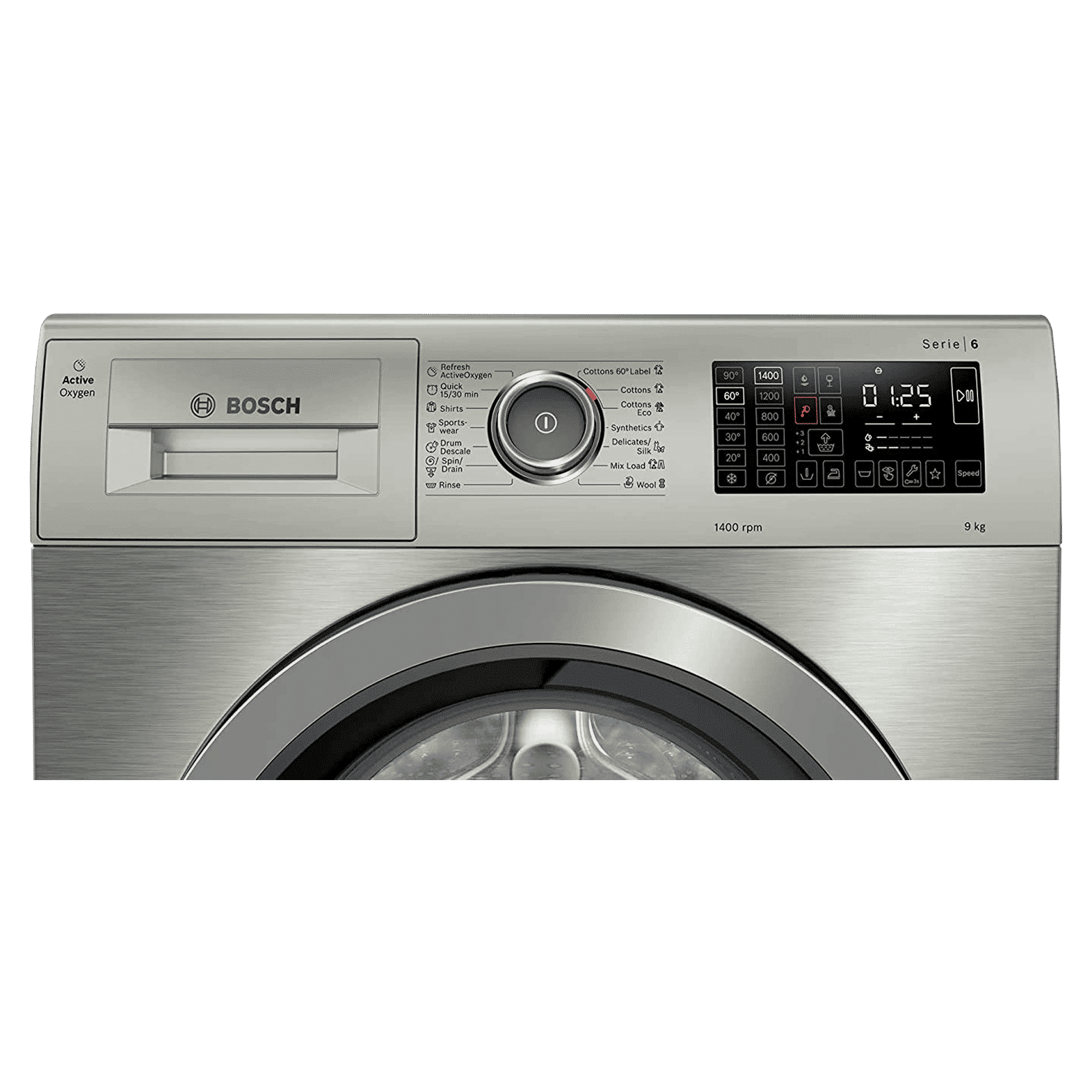 BOSCH 9 kg 5 Star Fully Automatic Front Load Washing Machine (Series 6, WAU28Q9SIN, Foam Detection System, Inox)_4