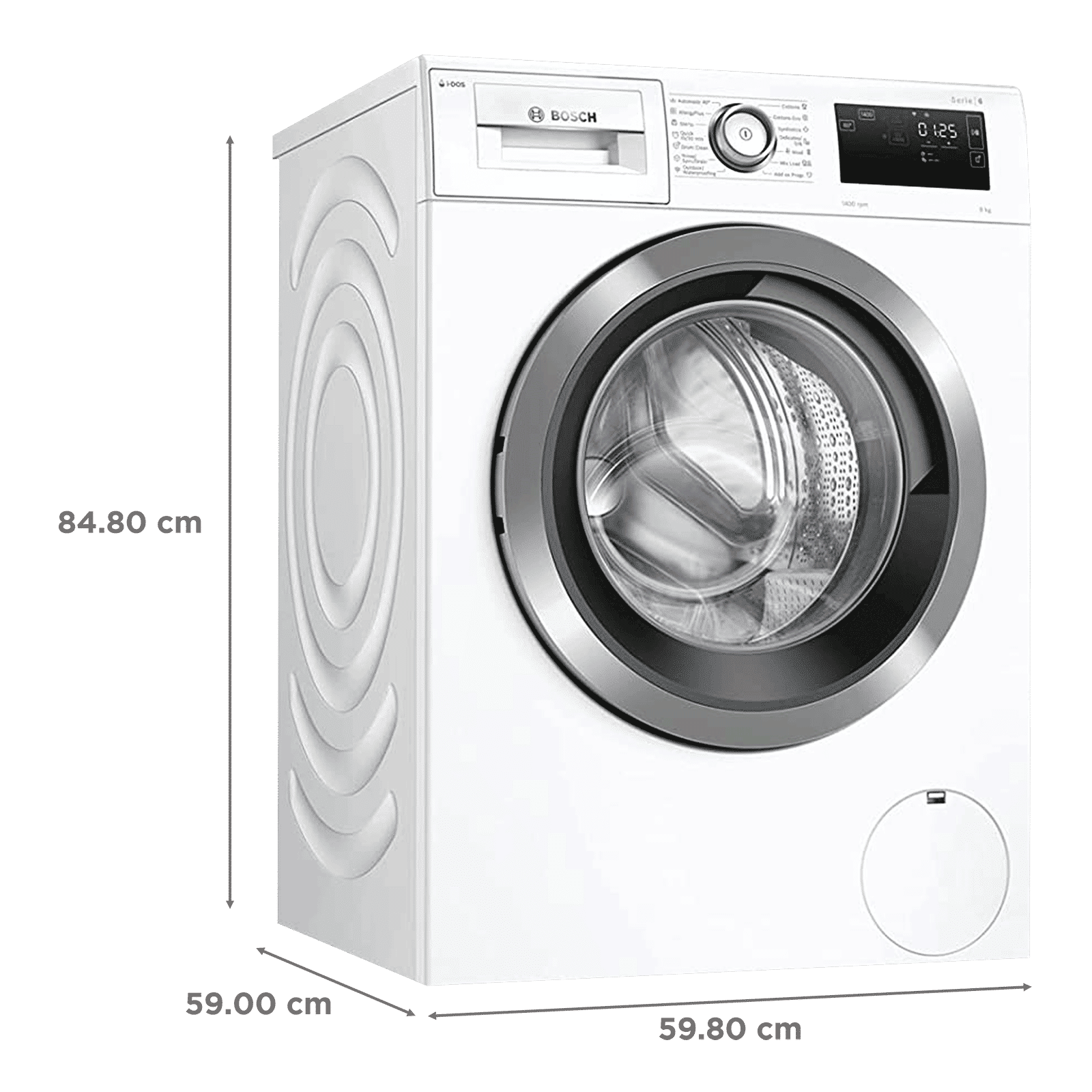 BOSCH 9 kg Fully Automatic Front Load Washing Machine (Series 6, WAT286H9IN, EcoSilence Drive, White) BOSCH 9 kg Fully Automatic Front Load Washing Machine (Series 6, WAT286H9IN, EcoSilence Drive, White)_3