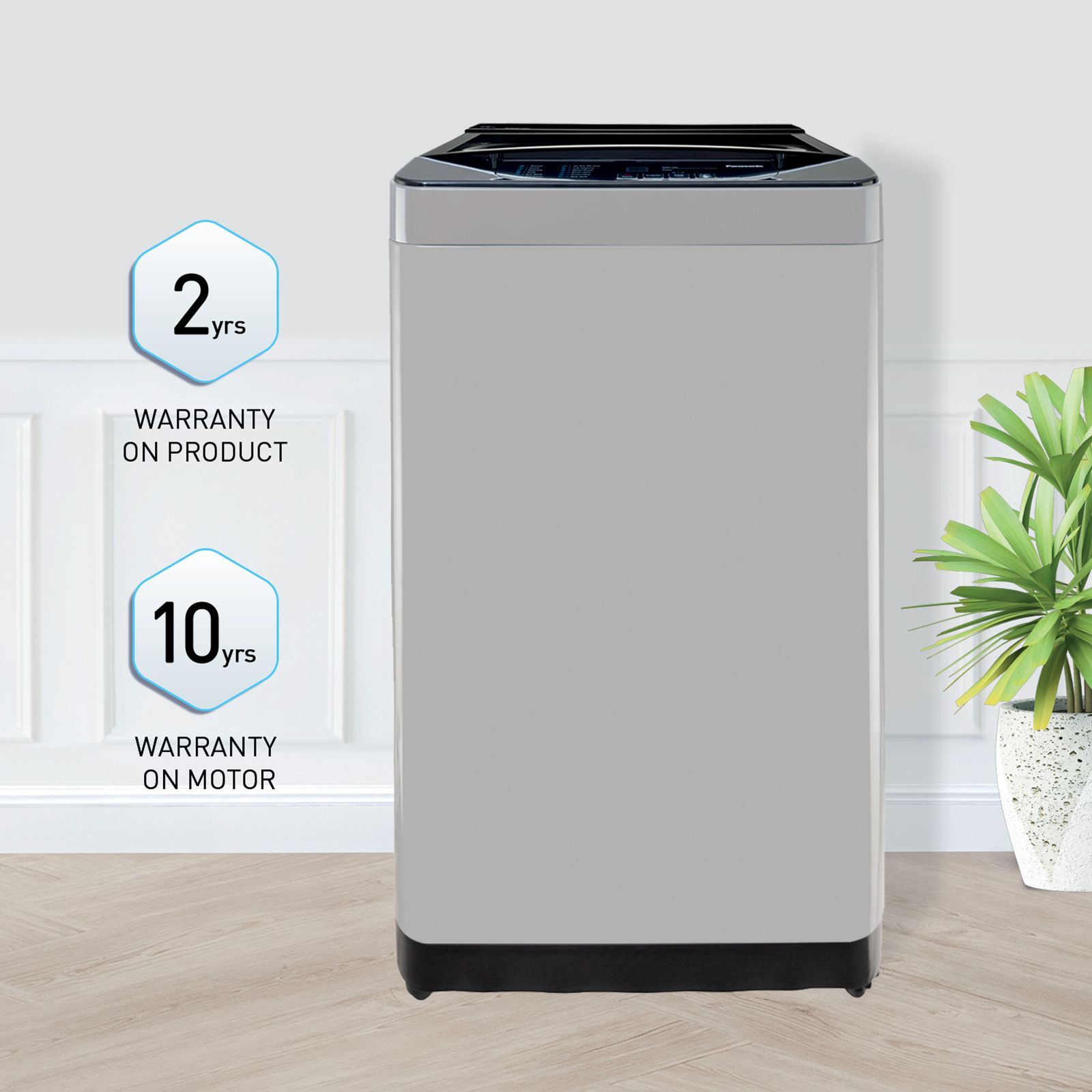 Panasonic 6.5 kg Fully Automatic Top Load Washing Machine (NA-F65C1CRB, Lint Filter, Charcoal Inox Grey)_9