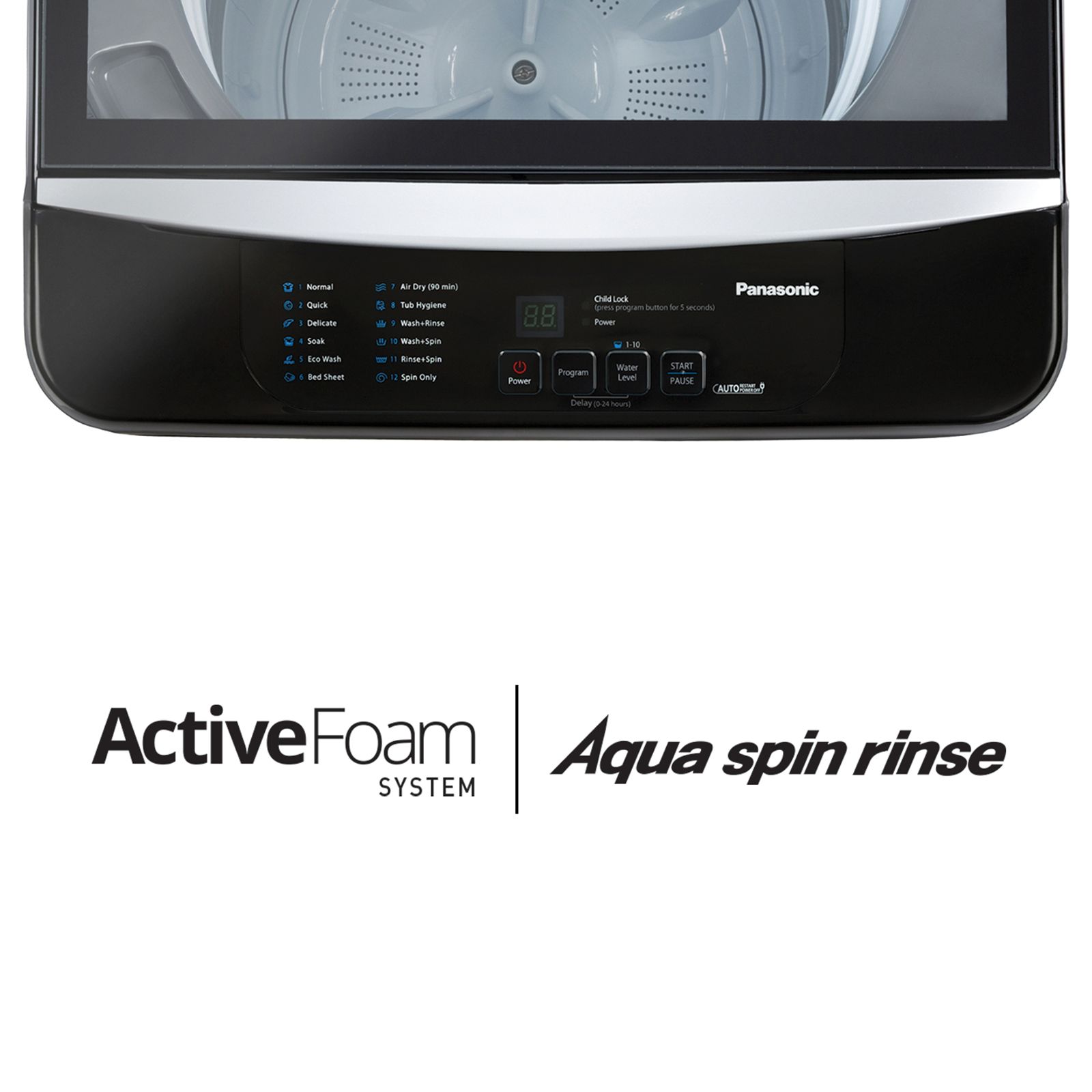 Panasonic 6.5 kg Fully Automatic Top Load Washing Machine (NA-F65C1CRB, Lint Filter, Charcoal Inox Grey)_11