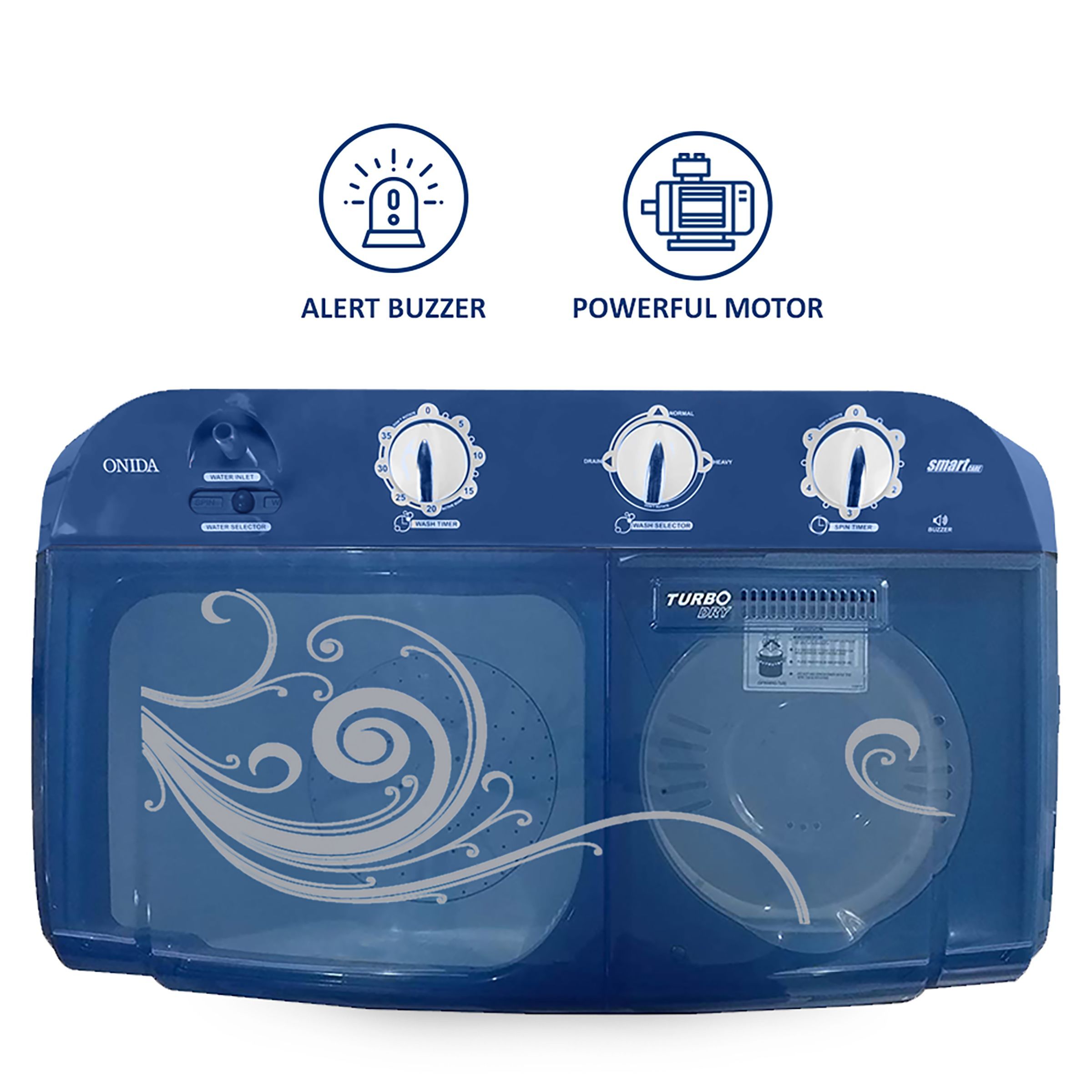 ONIDA 7.5 kg 5 Star Semi Automatic Washing Machine with Magic Filter (S75TIB, White/Blue)_7