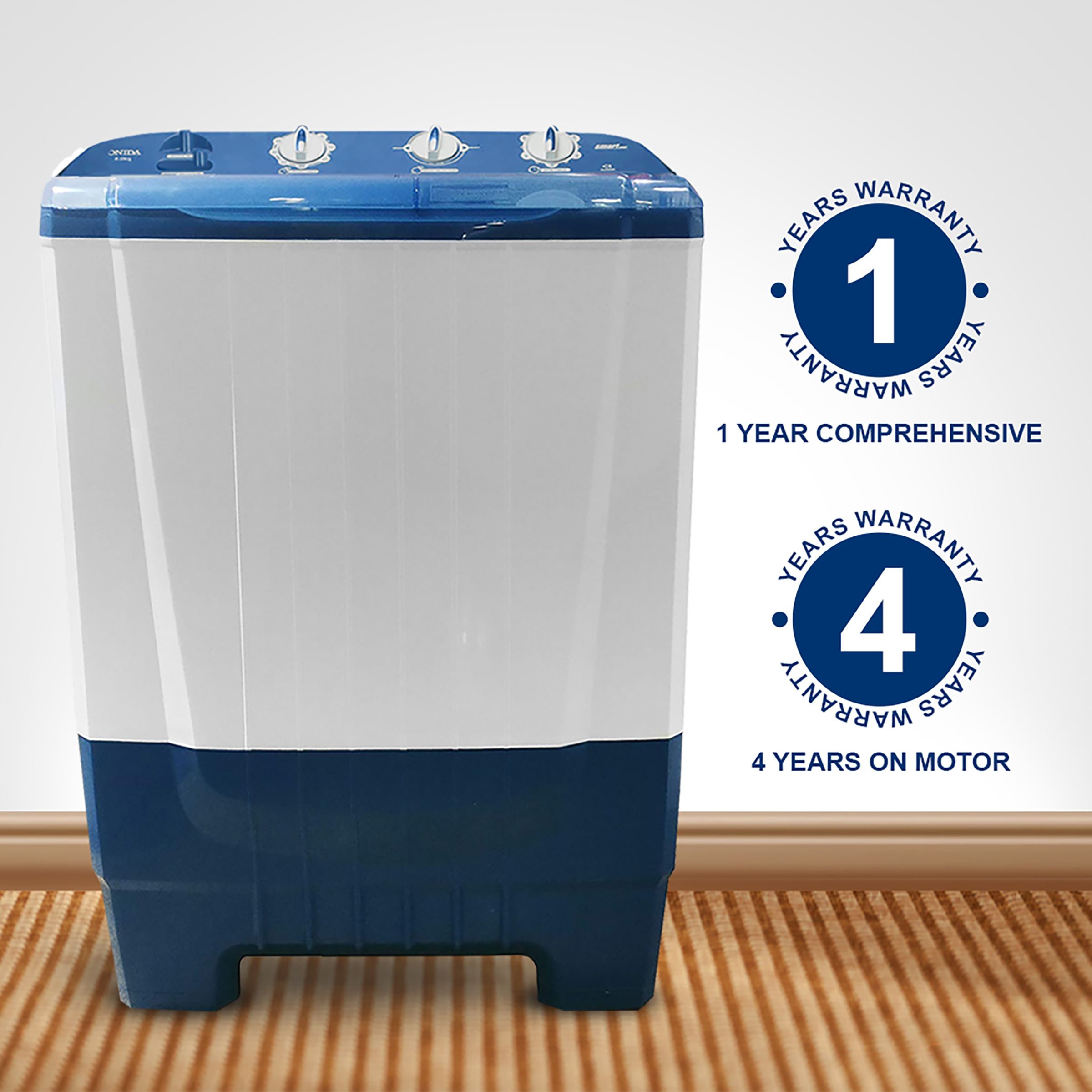 ONIDA 7.5 kg 5 Star Semi Automatic Washing Machine with Magic Filter (S75TIB, White/Blue)_8