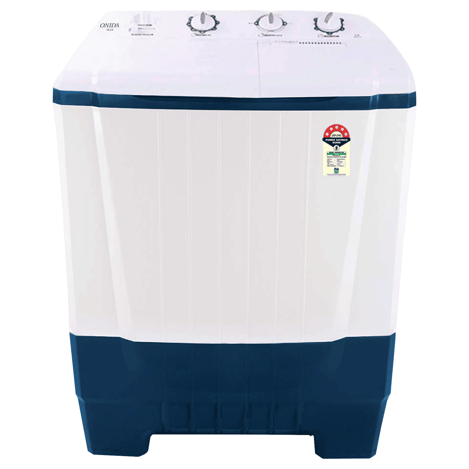ONIDA 7 kg 5 Star Semi Automatic Washing Machine with Magic Filter (S70OIB, White/Blue)_1