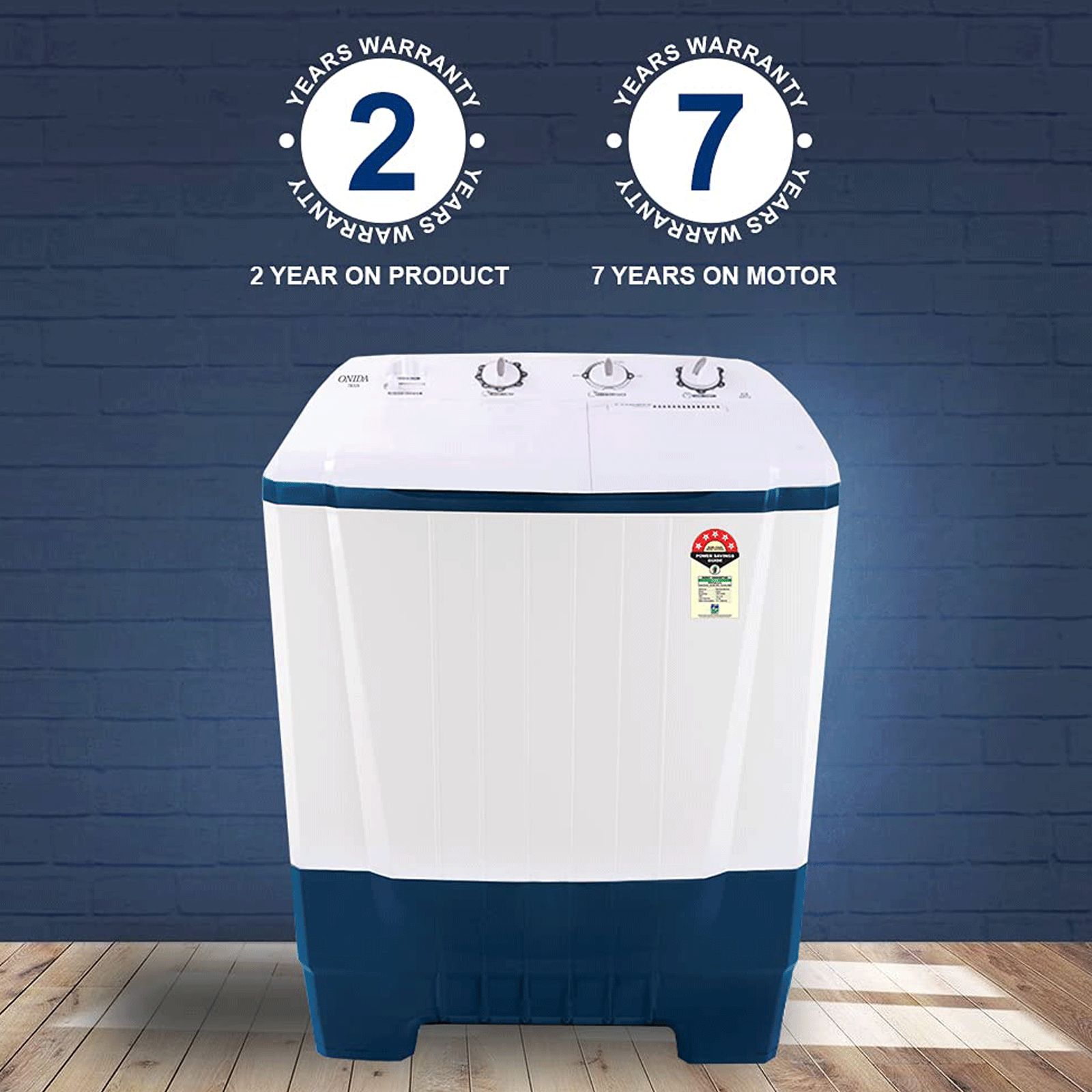 ONIDA 7 kg 5 Star Semi Automatic Washing Machine with Magic Filter (S70OIB, White/Blue)_3