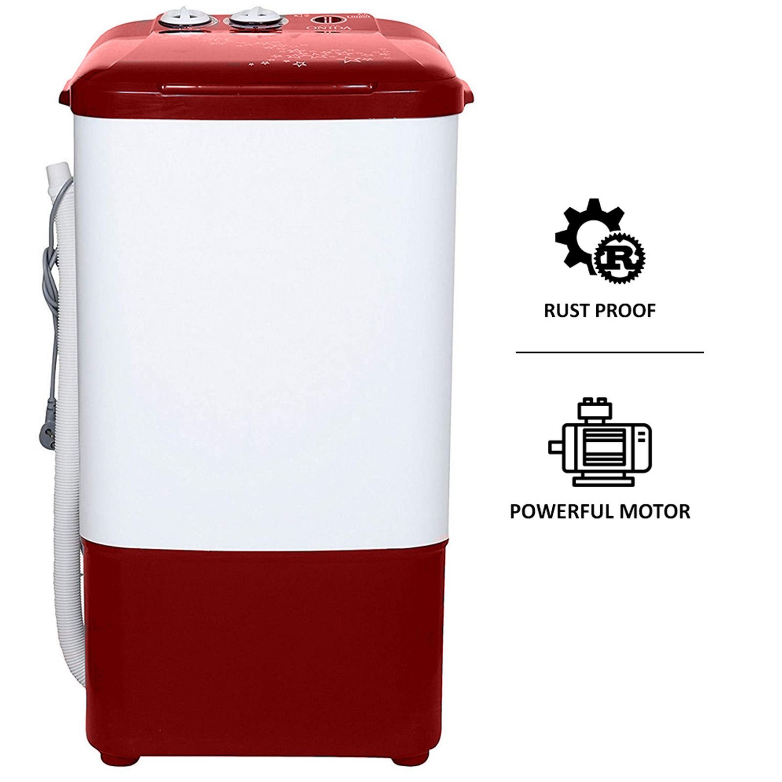 ONIDA 6.5 kg Semi Automatic Washer with Anti-Rust Fibre (Liliput, WS65WLPT1LR, Lava Red) ONIDA 6.5 kg Semi Automatic Washer with Anti-Rust Fibre (Liliput, WS65WLPT1LR, Lava Red)_8