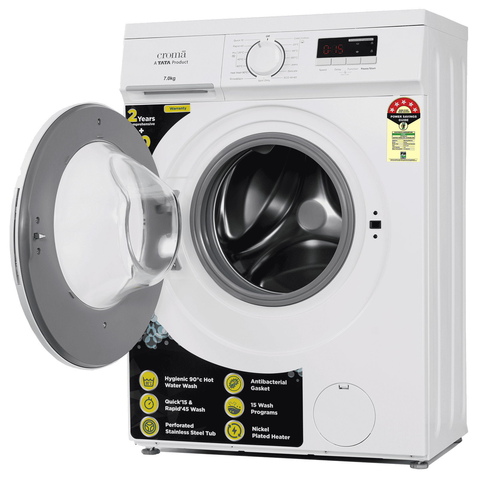 Croma 7 kg 5 Star Fully Automatic Front Load Washing Machine (CRLW070FLF017902, In-Built Heater, White)_11