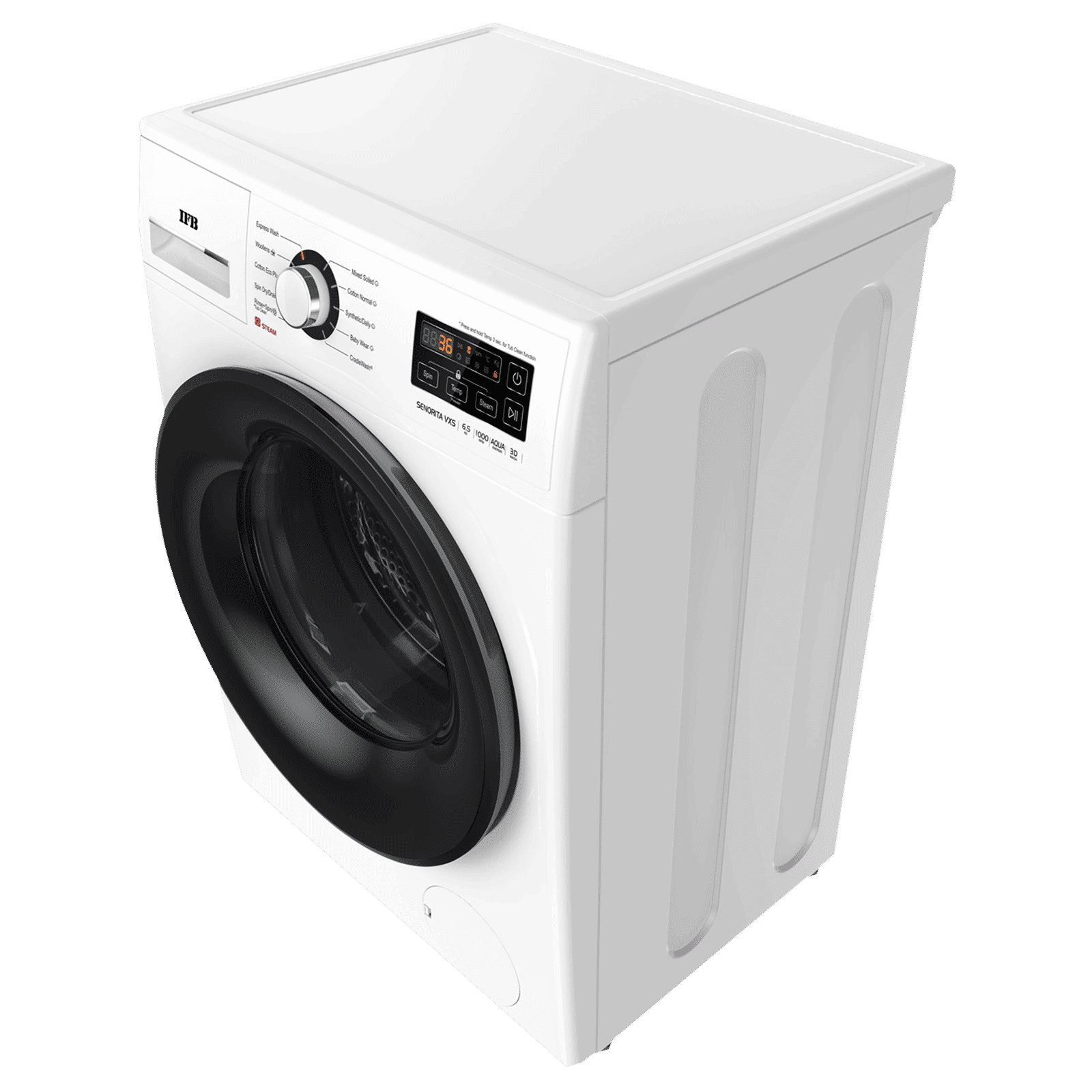 IFB 6.5 kg 5 Star Fully Automatic Front Load Washing Machine (Senorita VXS 6510, Aqua Energie, Silver)_10