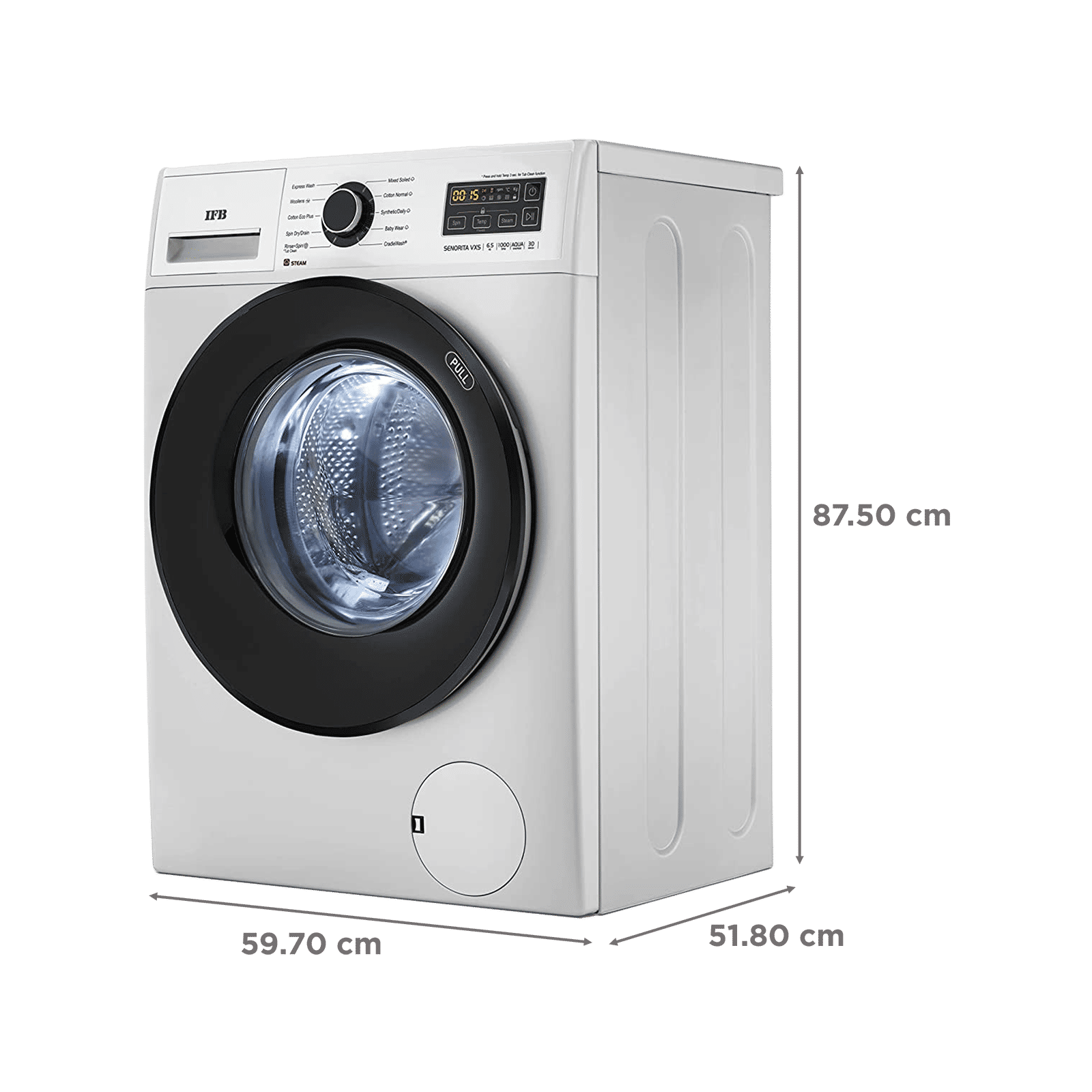 IFB 6.5 kg 5 Star Fully Automatic Front Load Washing Machine (Senorita VXS 6510, Aqua Energie, Silver)_3