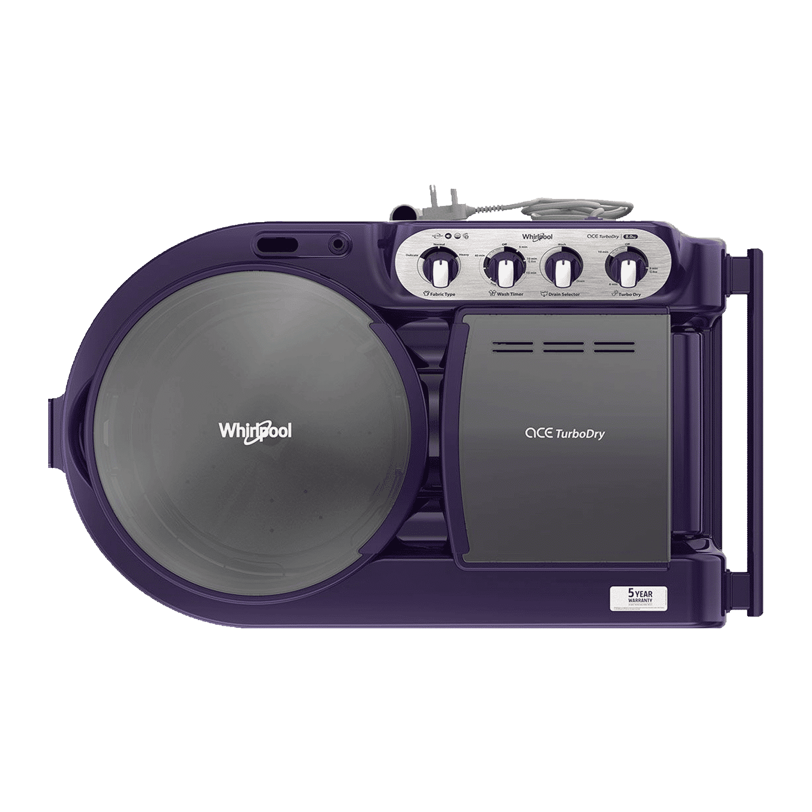 Whirlpool 8 kg 5 Star Semi Automatic Washing Machine with In-Built Collar Scrubber (Ace, Purple Dazzle)_2