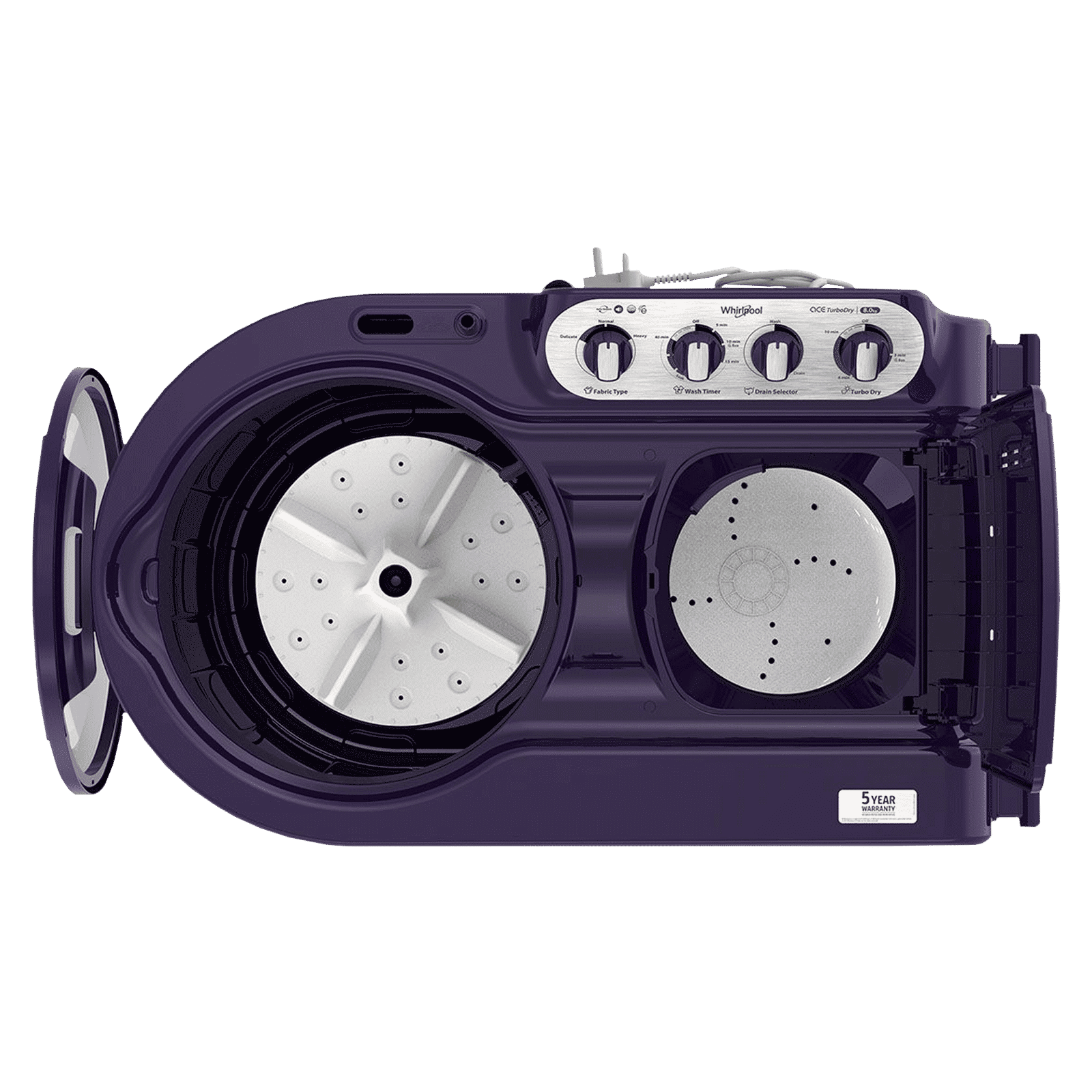 Whirlpool 8 kg 5 Star Semi Automatic Washing Machine with In-Built Collar Scrubber (Ace, Purple Dazzle)_3