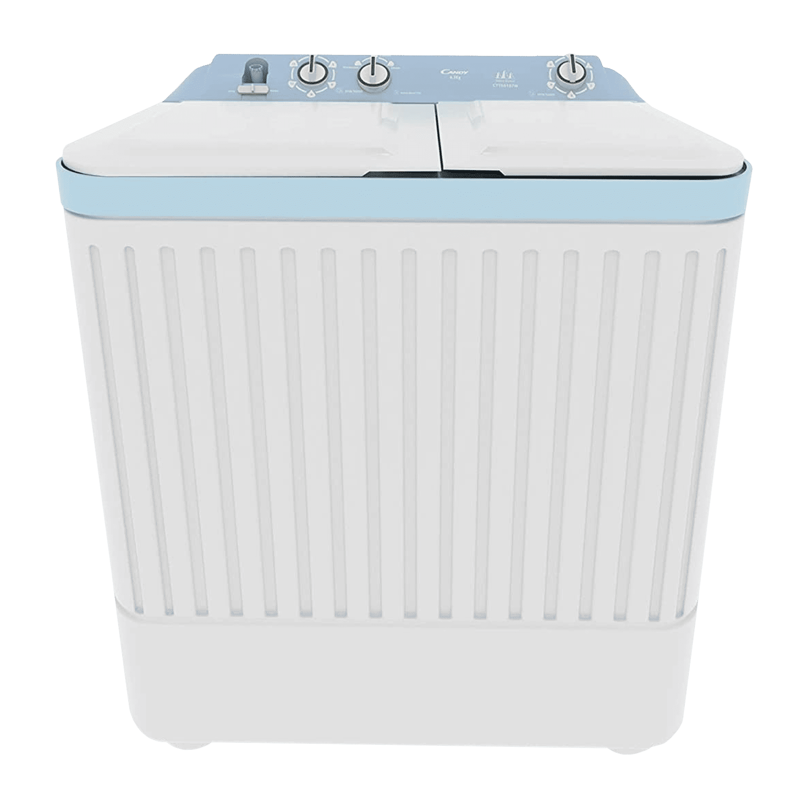 CANDY 6.5 kg 5 Star Semi Automatic Washing Machine with Fuzzy Logic (CTT65187W, White/Blue)_1