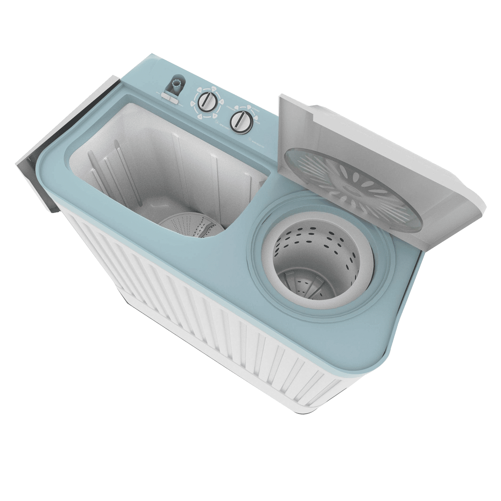 CANDY 6.5 kg 5 Star Semi Automatic Washing Machine with Fuzzy Logic (CTT65187W, White/Blue)_12