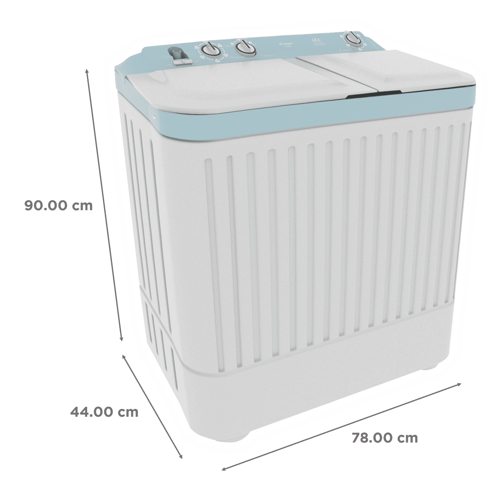 CANDY 6.5 kg 5 Star Semi Automatic Washing Machine with Fuzzy Logic (CTT65187W, White/Blue)_3