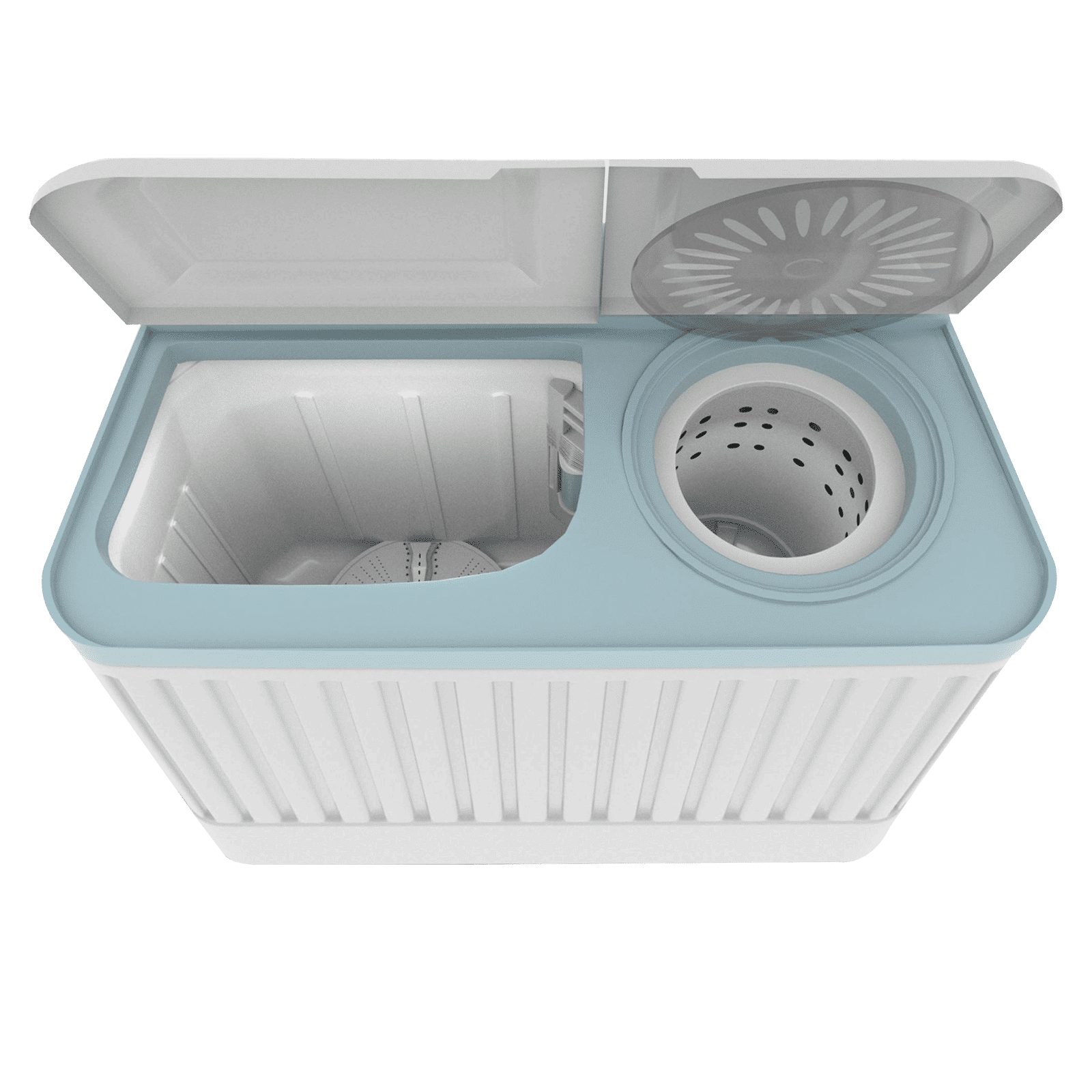 CANDY 6.5 kg 5 Star Semi Automatic Washing Machine with Fuzzy Logic (CTT65187W, White/Blue)_8