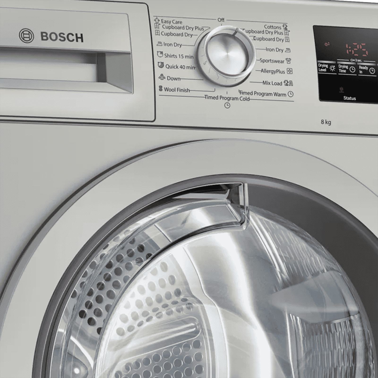 BOSCH 8 kg 5 Star Fully Automatic Front Load Dryer (Series 6, WTG8640SIN, In-Built Heater, Silver Inox)_6