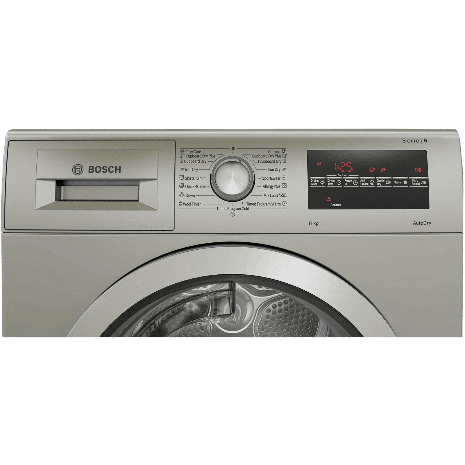 BOSCH 8 kg 5 Star Fully Automatic Front Load Dryer (Series 6, WTG8640SIN, In-Built Heater, Silver Inox)_4