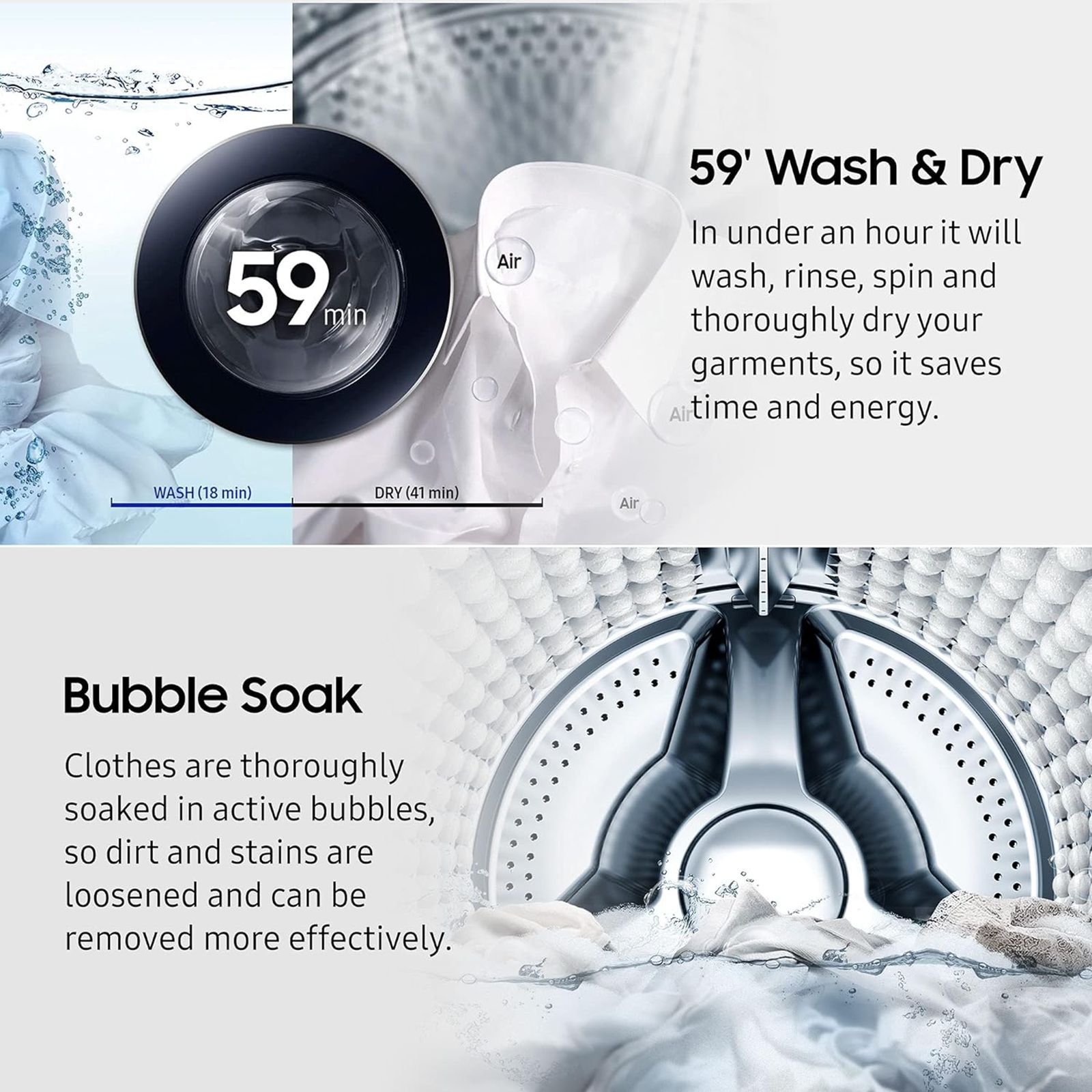 SAMSUNG 7/5 kg 5 Star Inverter Fully Automatic Front Load Washer Dryer (WD70M4443JW/TL, Diamond Drum, White)_10