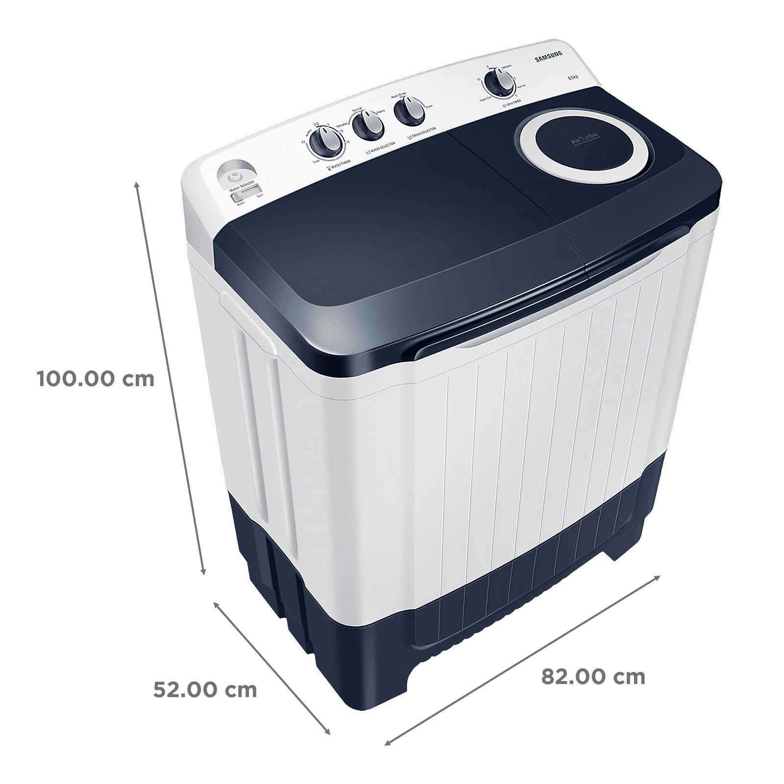 SAMSUNG 8.5 kg 5 Star Semi Automatic Washing Machine with Magic Filter (WT85R4000LL/TL, Light Grey)_3