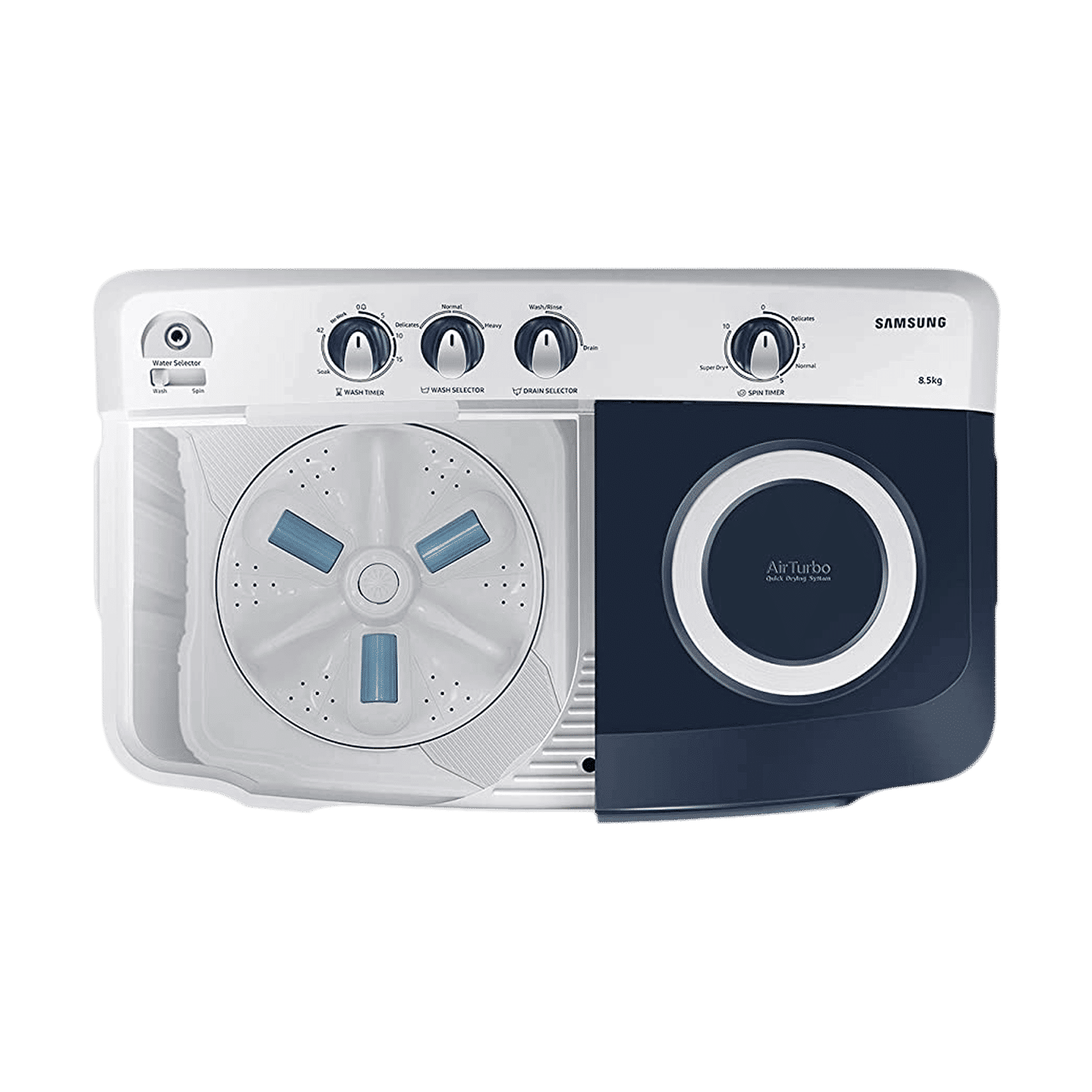 SAMSUNG 8.5 kg 5 Star Semi Automatic Washing Machine with Magic Filter (WT85R4000LL/TL, Light Grey)_4