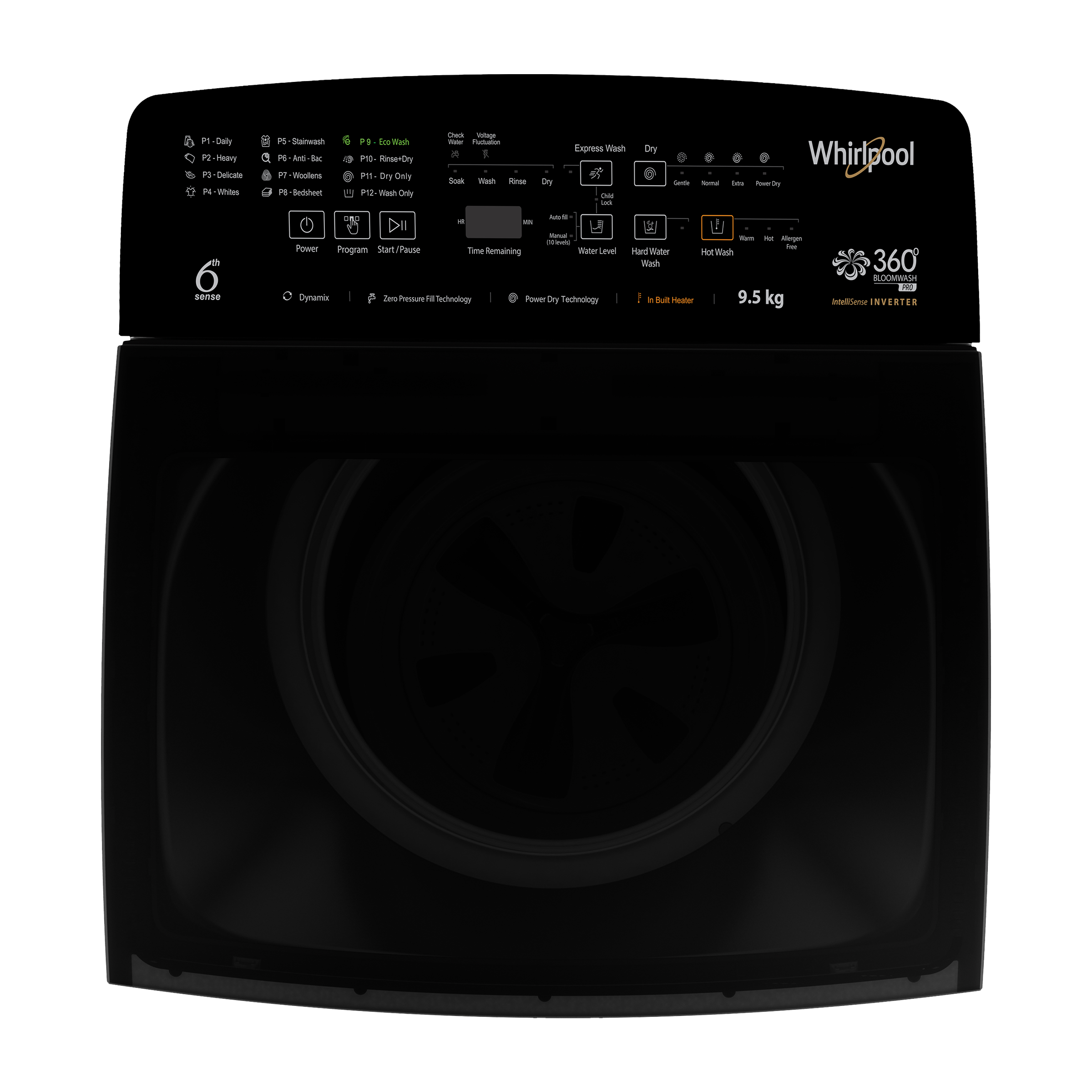 Whirlpool 9.5 kg 5 Star Inverter Fully Automatic Top Load Washing Machine (360 Degree Bloomwash Pro, 31407, Lint Filter, Graphite)_3