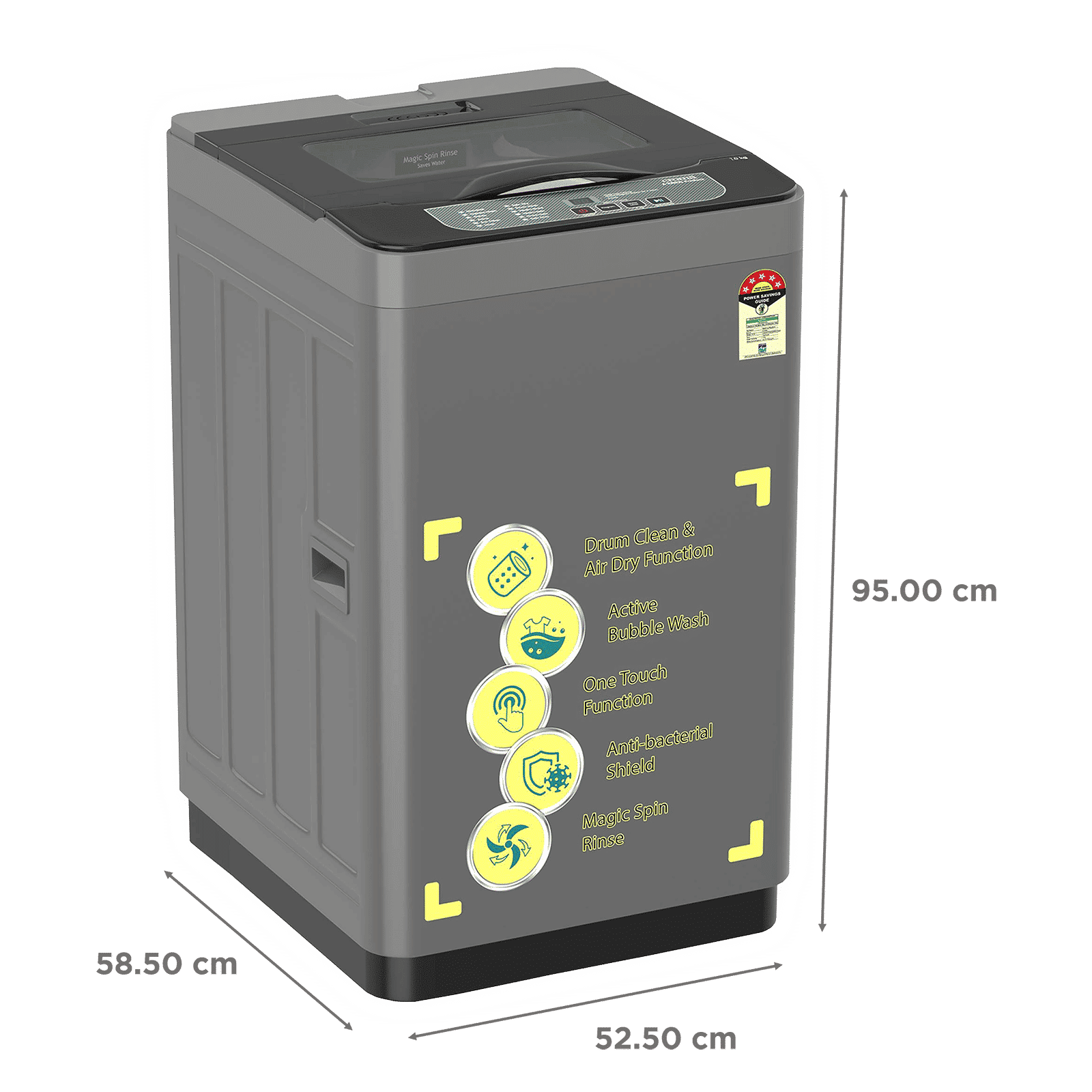 Croma 7 kg 5 Star Fully Automatic Top Load Washing Machine ( Spin Dry Function, Grey) Croma 7 kg 5 Star Fully Automatic Top Load Washing Machine ( Spin Dry Function, Grey)_3